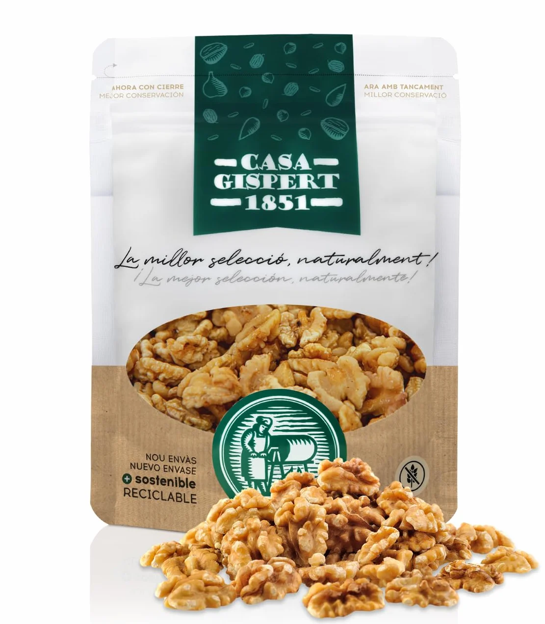 Casa Gispert Nuez de California Mondada Sin Cáscara Frutos Secos 300 gr