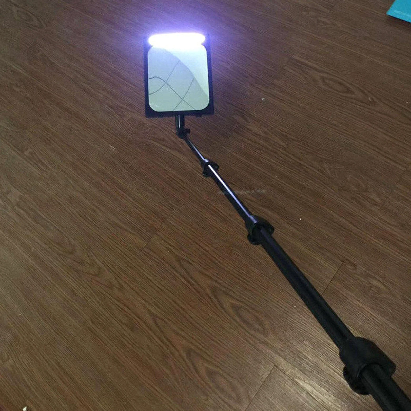 2 Piezas Home Care Espejo De InspeccióN TelescóPico,Espejo De InspeccióN Bajo El VehíCulo,Espejo De Seguridad con Luz Led,Longitud De Ajuste 38.5-120 Cm-para CamióN,sobre Estantes,1Pcs