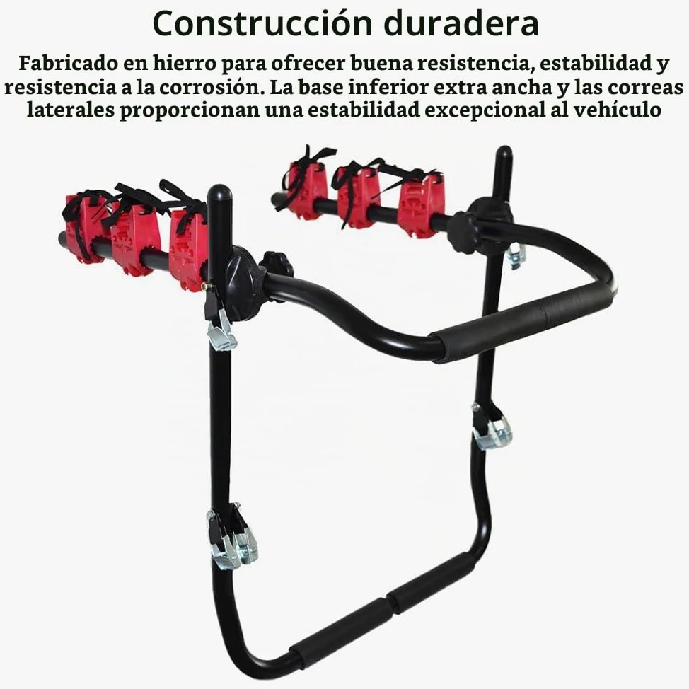 Portabicicletas para Montaje en Maletero, Soporte para 3 Bicicletas, portaequipajes Trasero para Coche de Alta Resistencia, Compatible con Camiones, SUV, minivans