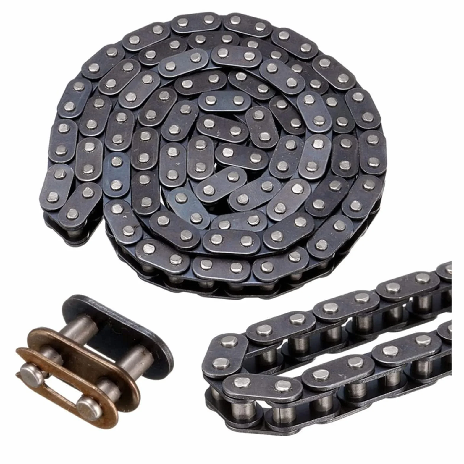 Viviance T8F Cinturón De Cadena con Hebilla Enlace Interior y Exterior 118 para 43Cc 47Cc 49Cc Mini Dirt ATV Quad Mini Moto