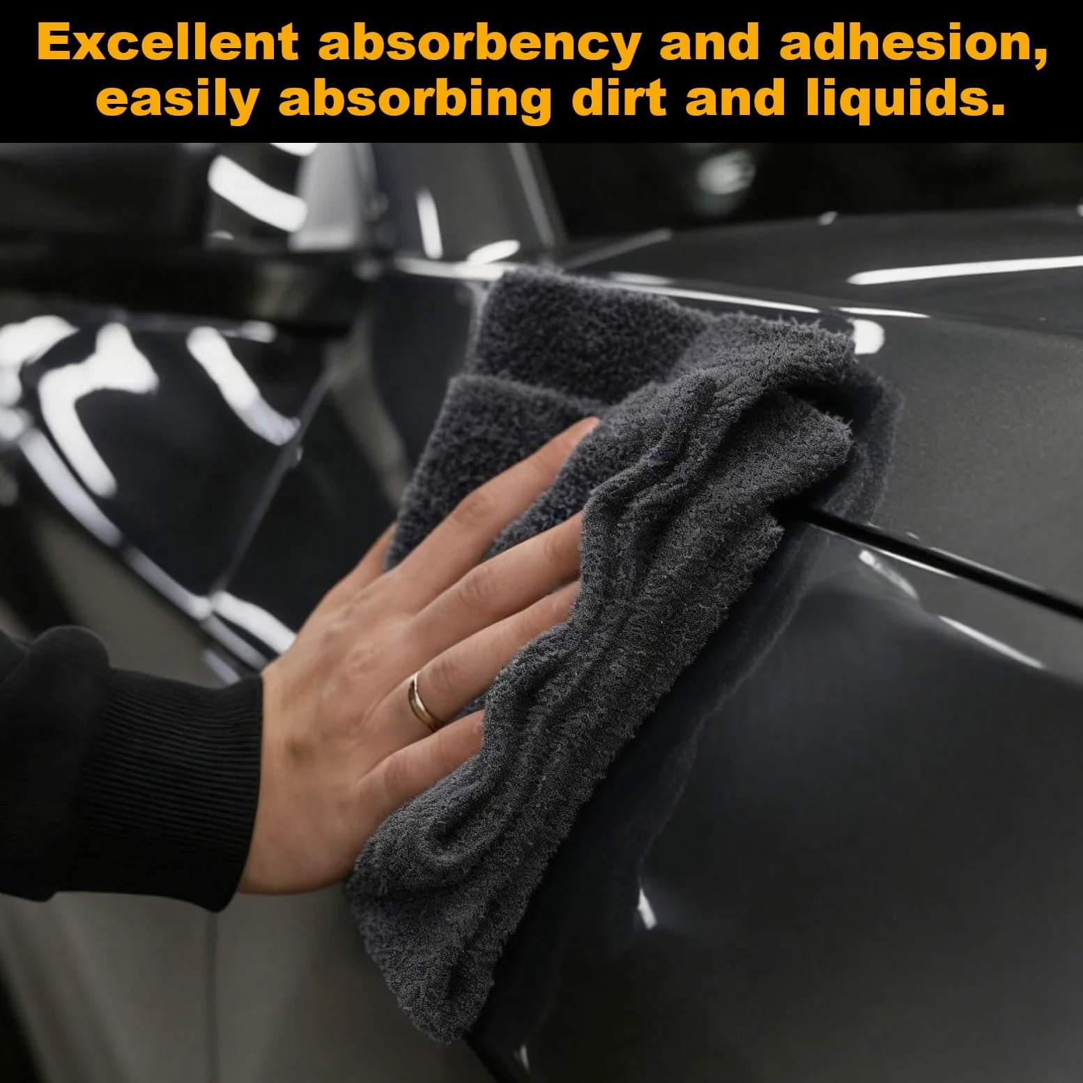 QUARKZMAN 2 Pcs Toallas De Microfibra para Auto 24 X 35 Pulgadas Toalla De Microfibra Ultra Absorbente para Cuidado Pulido Detallado Y Encerado Paños De Doble Capa para Auto
