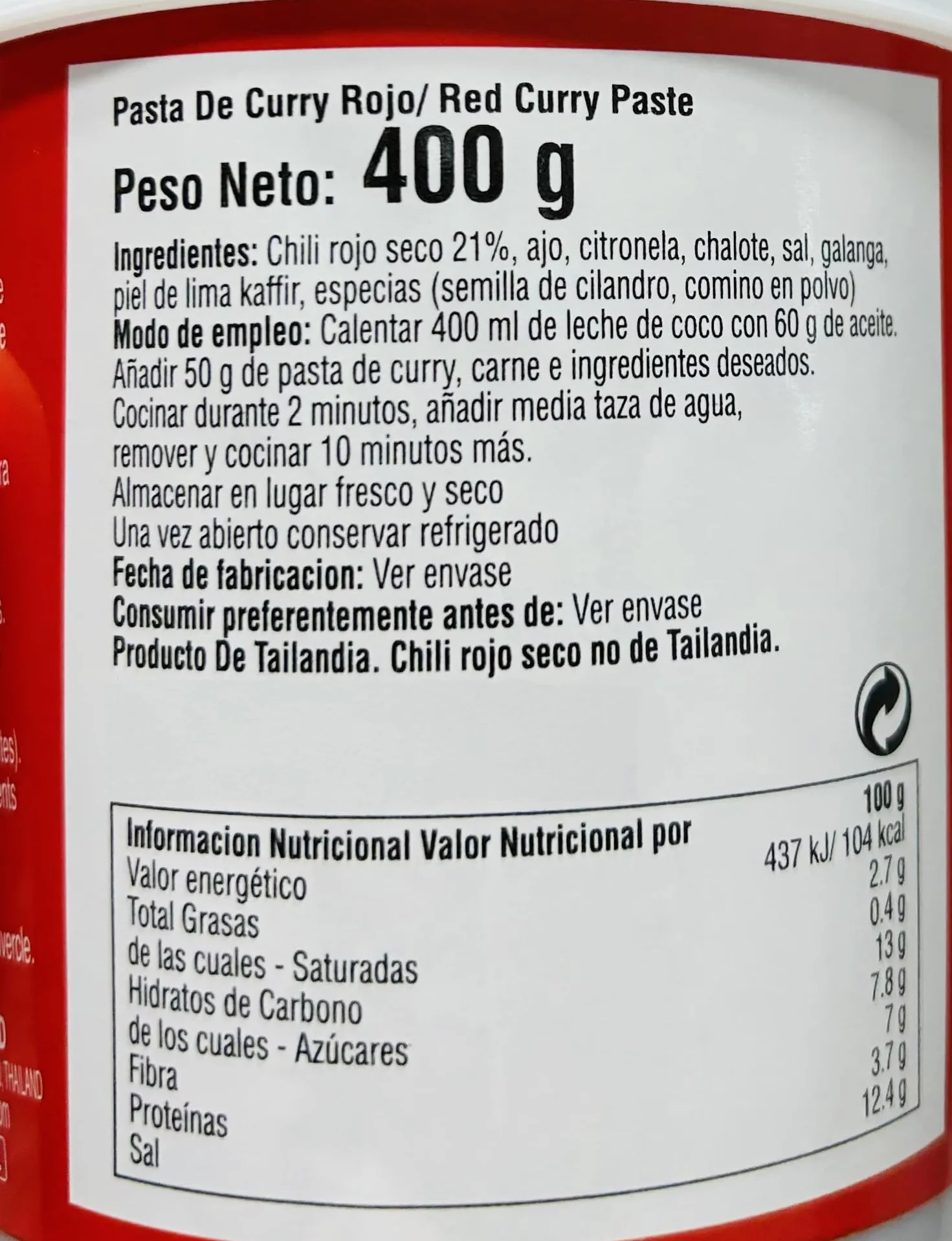 AROY-D Pasta Curry 400g