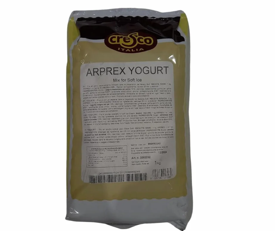 Arprex Yogurt 1 Kg Mix en Polvo Sabor Yogurt para Helado Preparado