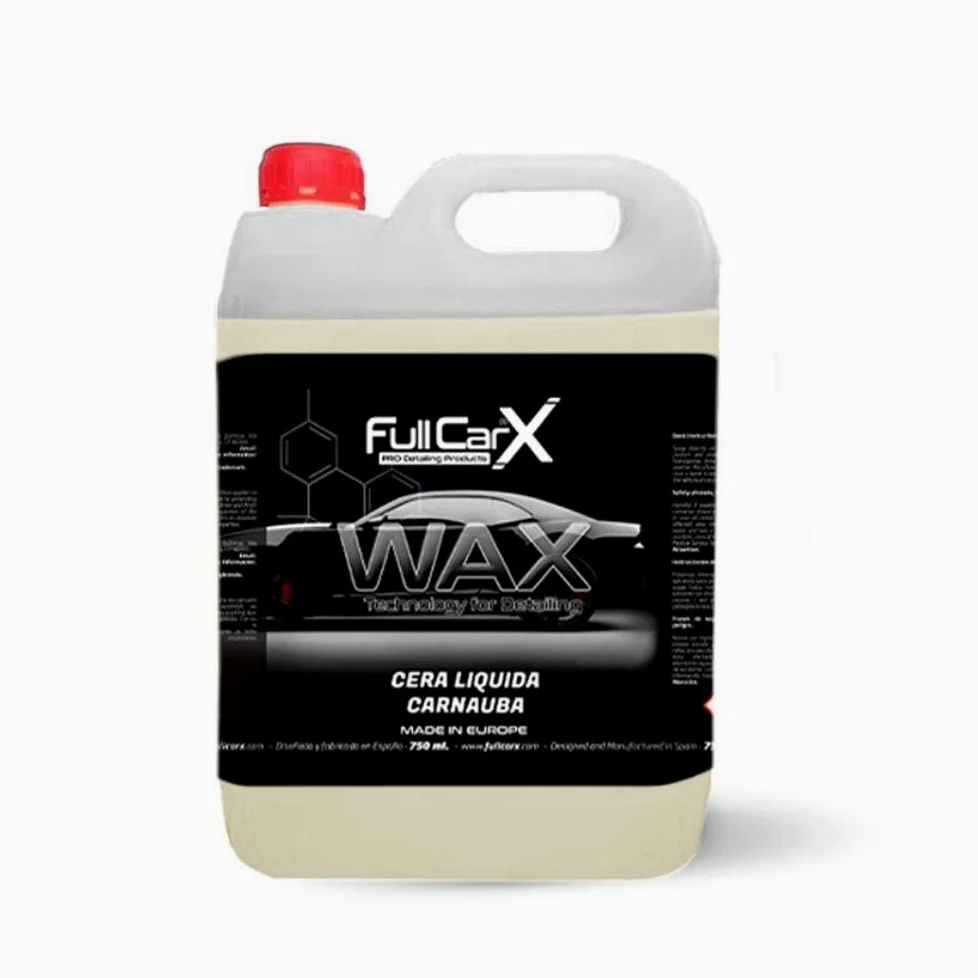 AutoFullCar – Wax Technology 5L Cera Carnauba Líquida para Coche | Acabado Brillante Profesional, Coating Protector Duradero y Efecto Hidrofóbico que Repele Agua y Suciedad