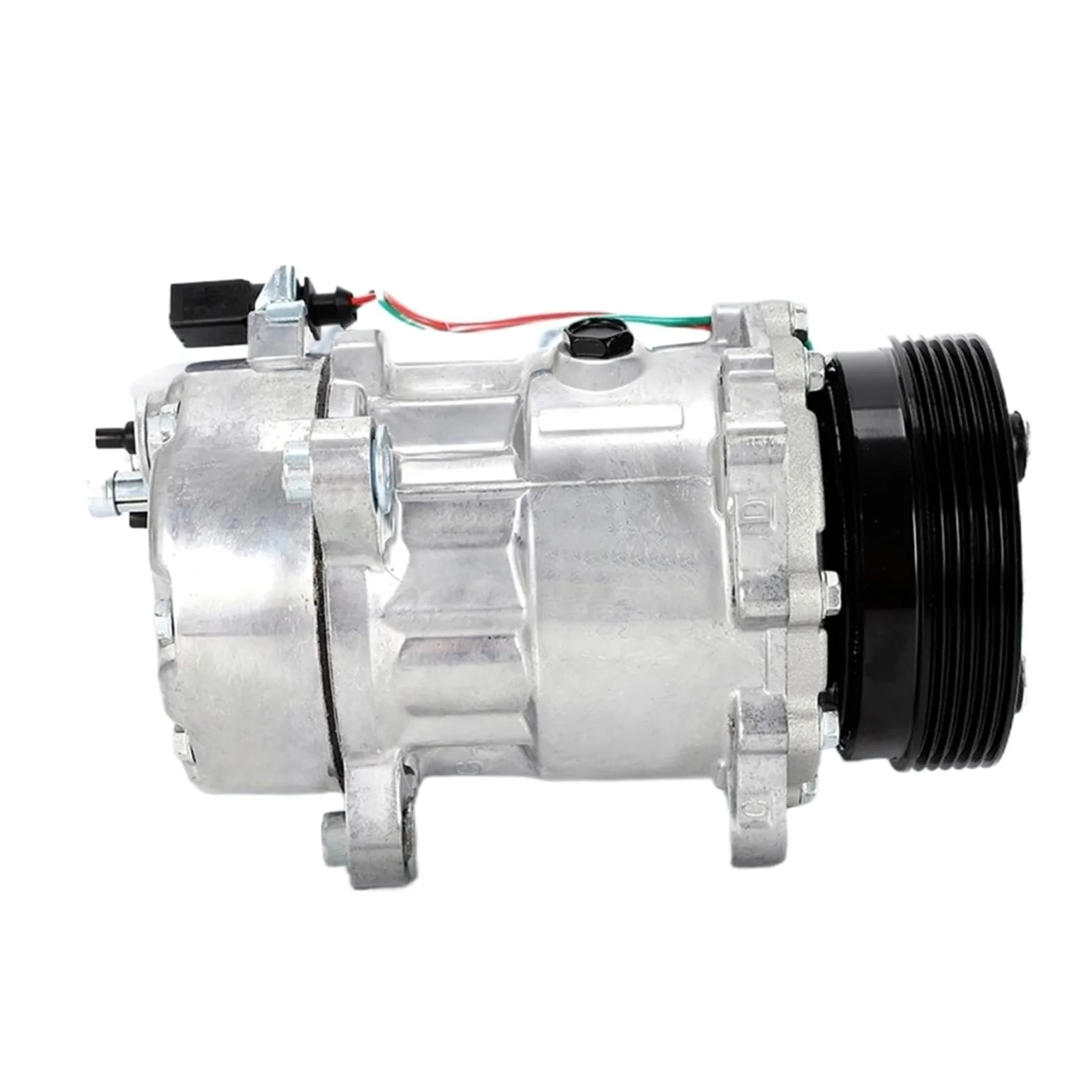 compresor AC polea Compresor de CA automotriz estable, conjunto de compresor de aire acondicionado para vehículo de 12V embrague climatizador auto