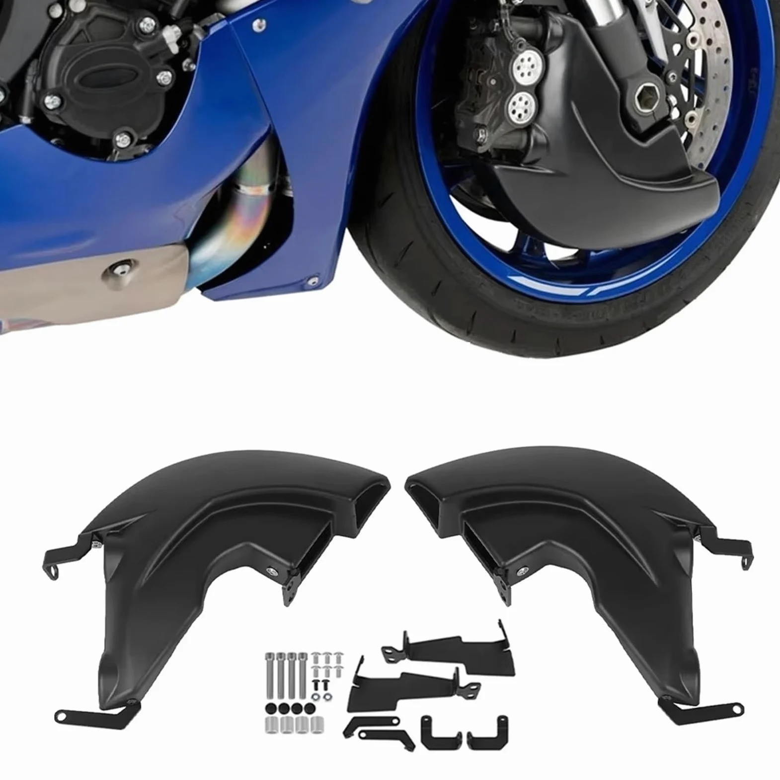 Compatible con cubierta de conducto de refrigeración R1. | Cubierta aerodinámica, ajuste 2020-2024(Carbon Fiber Look)