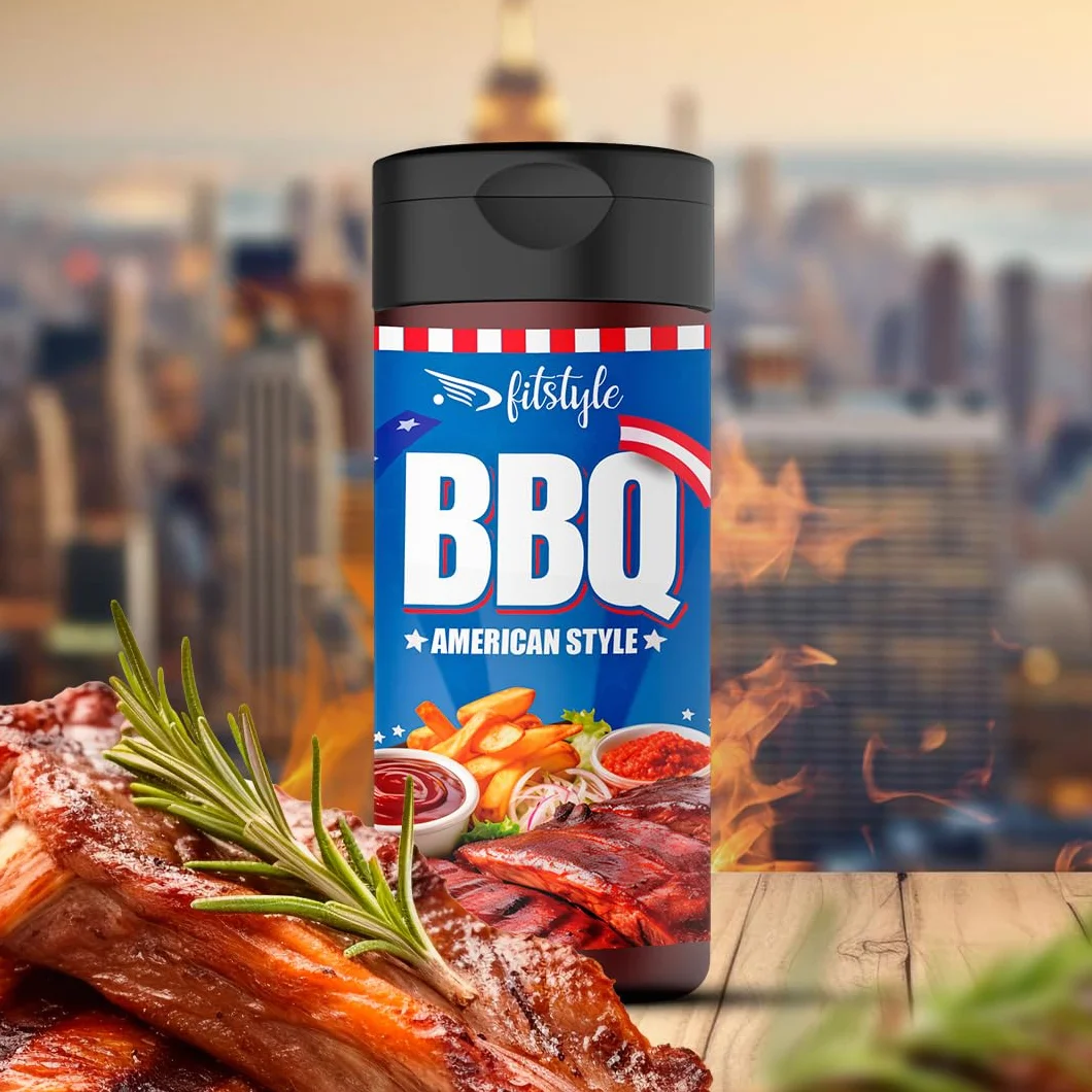Salsa Barbacoa 0% FITstyle 280ml Sin azúcar Sin grasa Textura espesa Sabor intenso