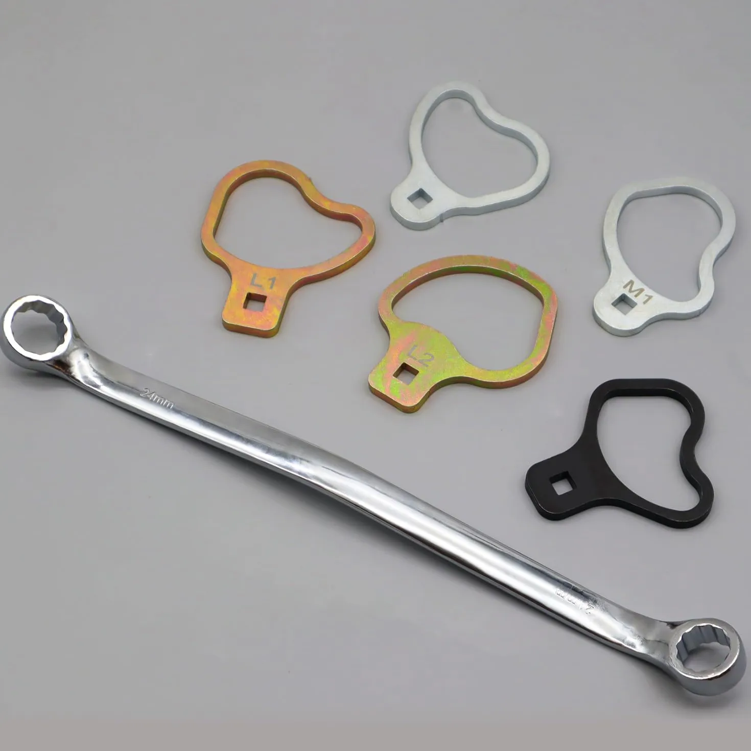 Kit de 6 ruedas compatibles con Chevrolet GMC, 41620 herramientas de sujeción de ajuste de leva con llave de 21 mm/24 mm