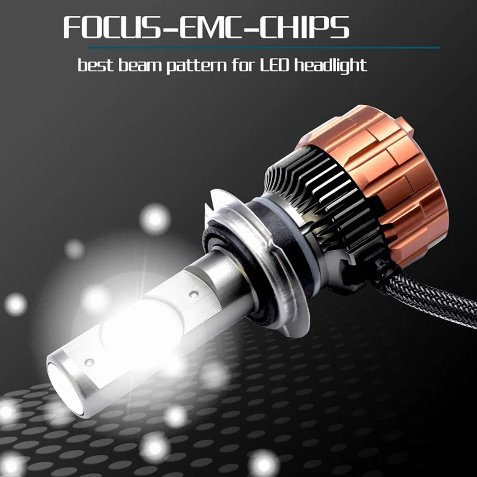 Faros EMC CSP LED 9005 /HB3 9006 /HB4 HB3 9004 9007 H3 6000lm Cariño del Coche Bombillas First Lights Lámpara Blanco 5700K 12V 24V H7 H4 H1 H1 H1 (Socket Type : H27/881)