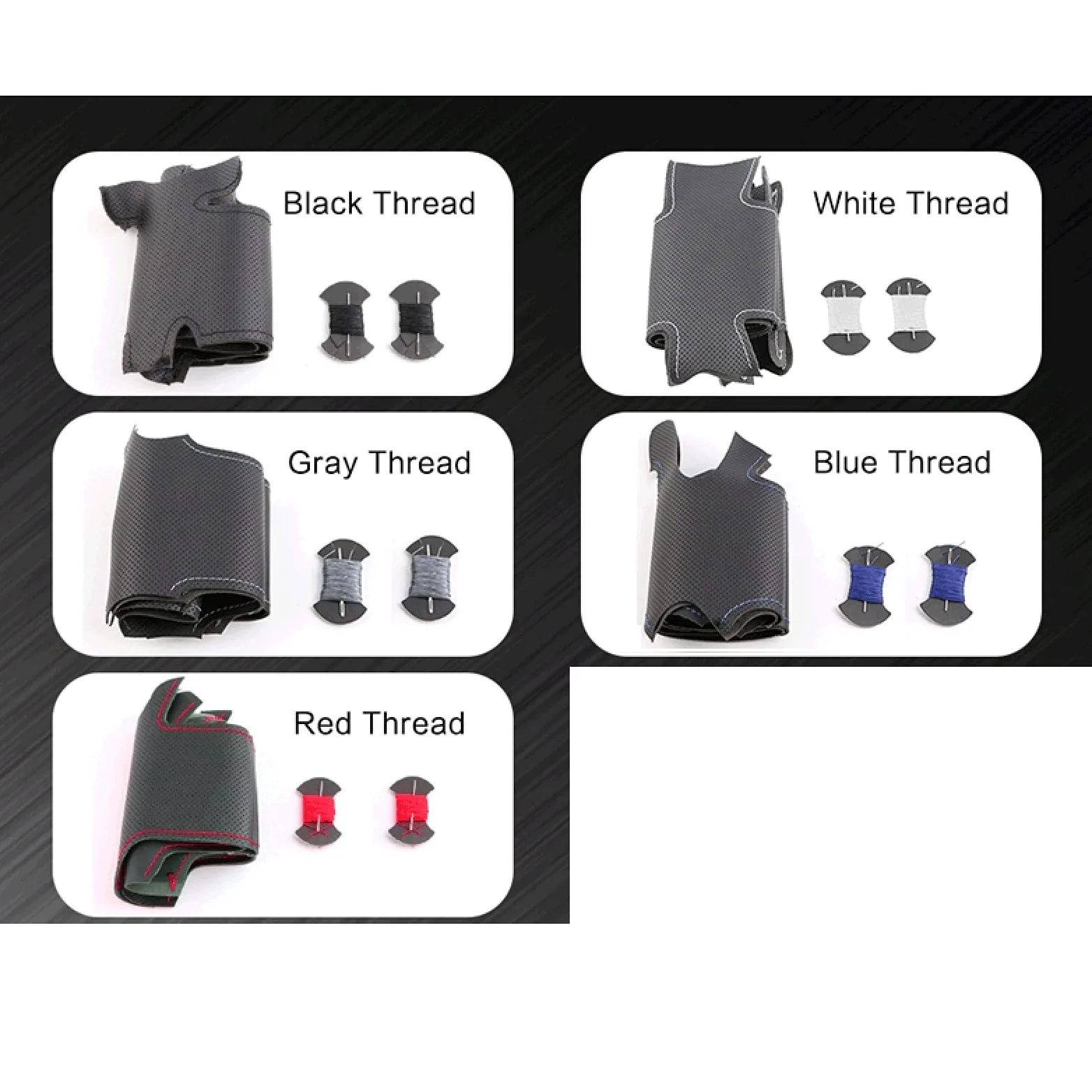 Funda para Volante, para Nissan March 2010-2015 / Sunny 2011-2013, Funda para Volante de Coche de Cuero Negro Cosida a Mano DIY