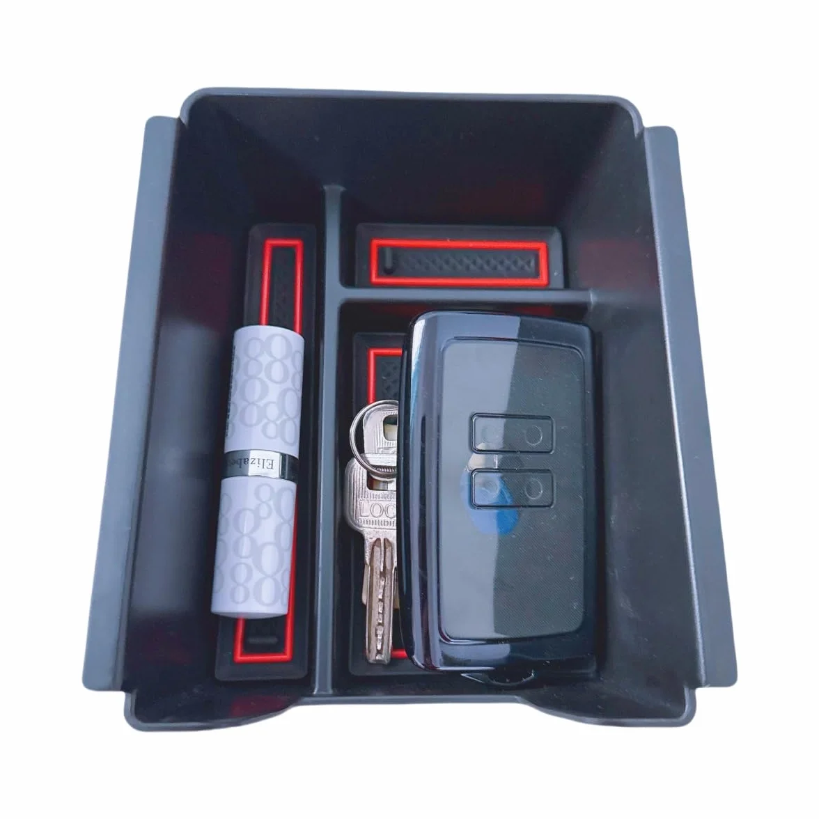 】Duster 3 compartimento de almacenamiento para consola central para Dacia Duster 3 2024-2025 2026 accesorios reposabrazos caja de almacenamiento organizador (sin freno de mano, negro)