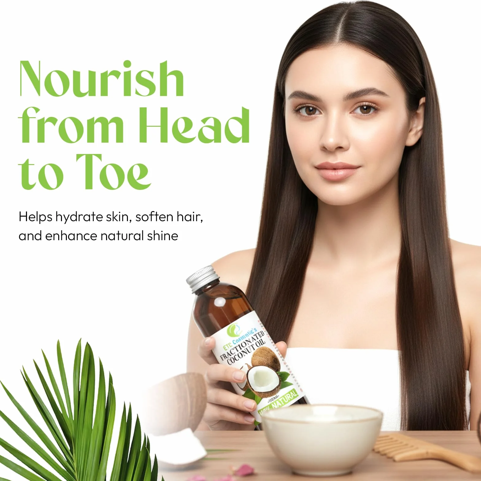 Natural Fractionated Coconut Oil 100ml Puro 100% Natural