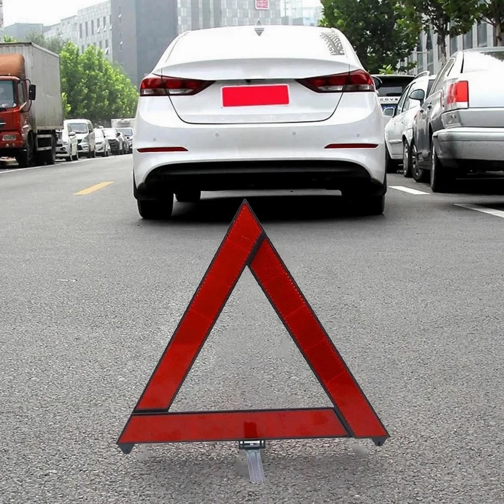 Triángulo de señalización Trípode amonestador Reflectante Rojo de avería de Emergencia, posición Plegable del triángulo de Advertencia de Seguridad Vial del Coche(10PCS)