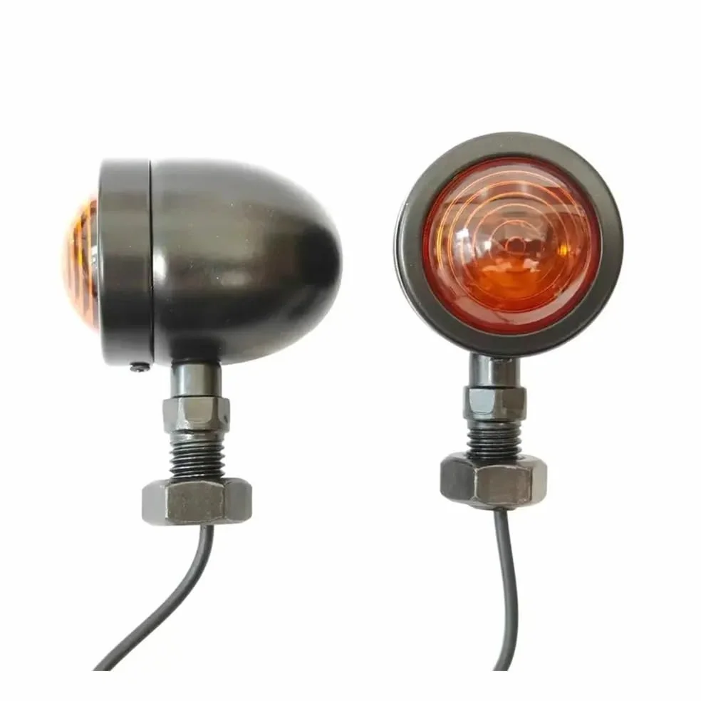 Luces Señal Giro Intermitentes universales para motocicleta | Intermitentes universales para motocicleta, 12V, 10mm, color negro, Chr, para luces de Moto, para Hayabusa GSX1300R GSX250R