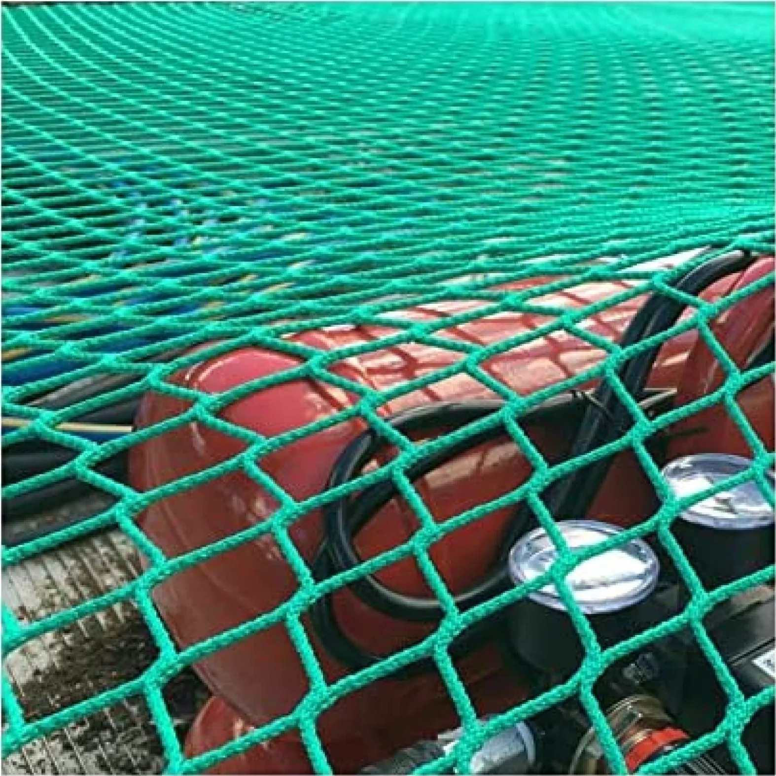 Red de carga resistente para caja de camioneta, extensión de transportador de carga en el techo, con 15 mosquetones, red de seguridad para barco de remolque