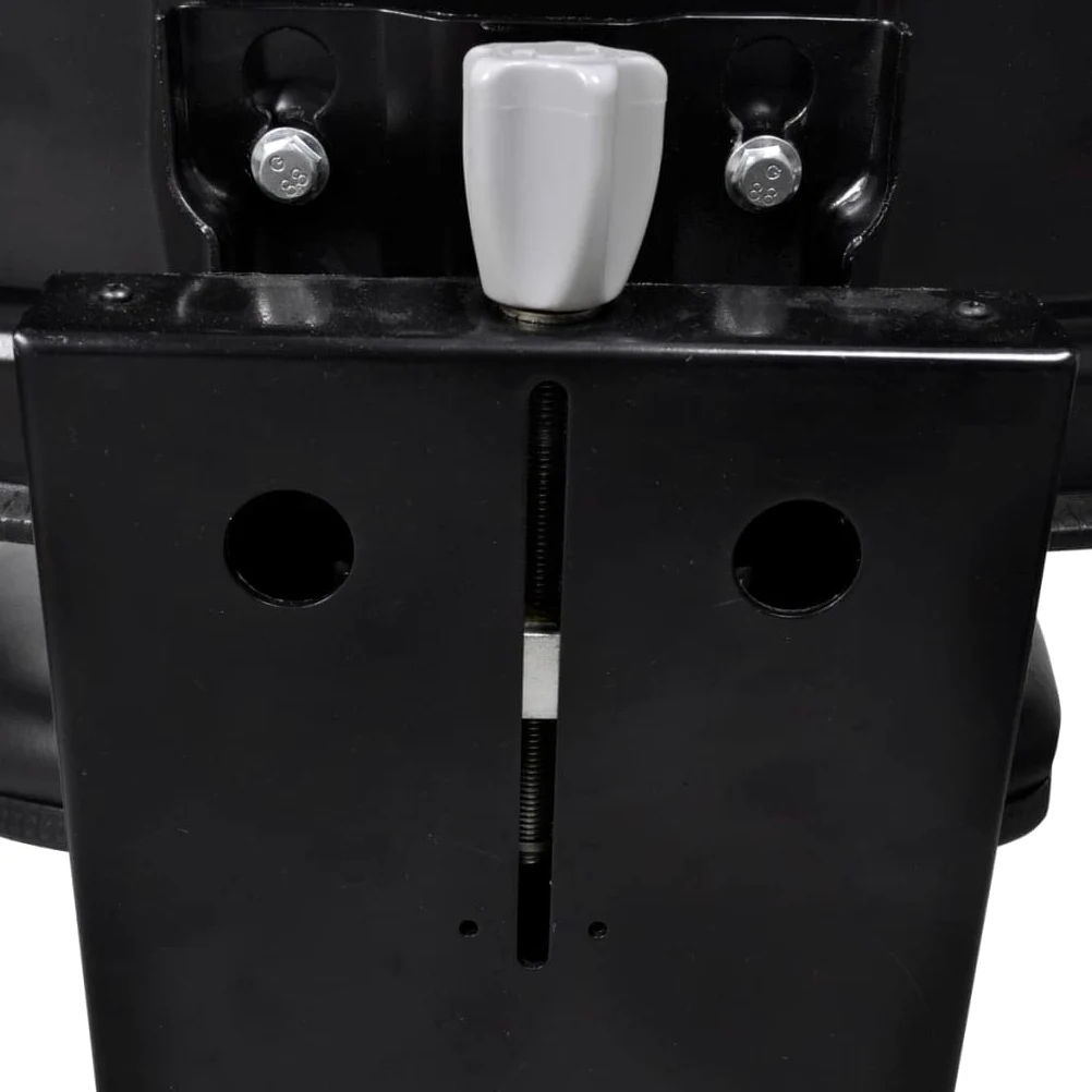 Asiento para tractor con suspensión negra, marco de acero, 53 x 60 x 50 cm, ajuste longitudinal de 150 mm, ajuste de peso 50-130 kg, asiento cómodo para tractor cortacésped, tractor de jardín