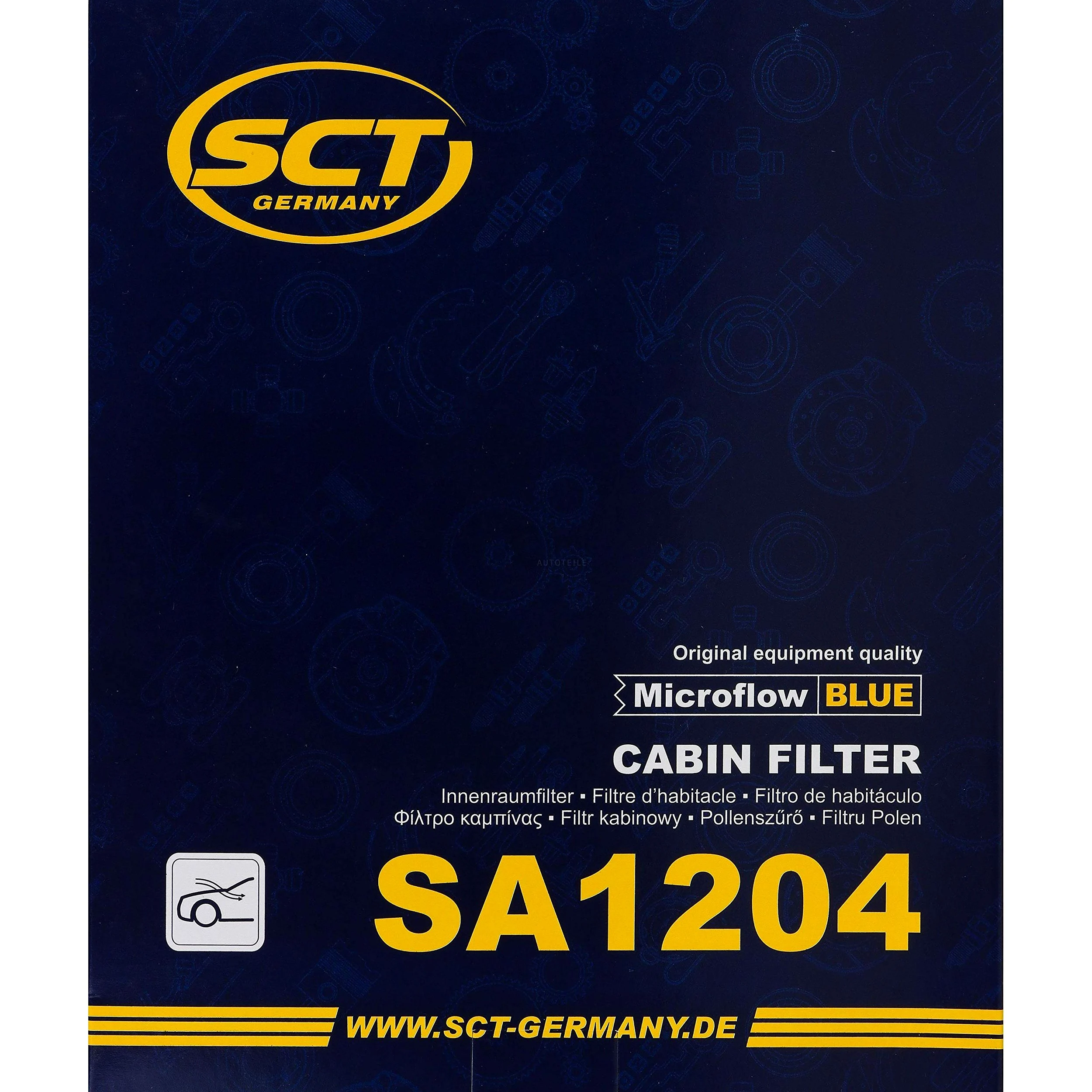 Set 85580450 SA 1204 20 filtros originales SCT para habitáculo, filtro de polen