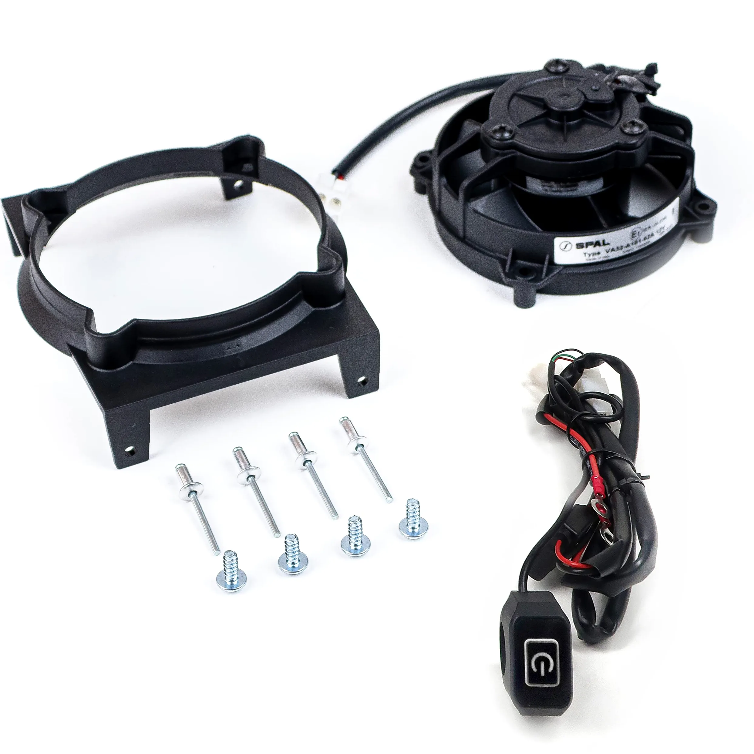 Ventilador de refrigeración de radiador SPAL original para SHERCO cross 2014-2022 con interruptor LED impermeable