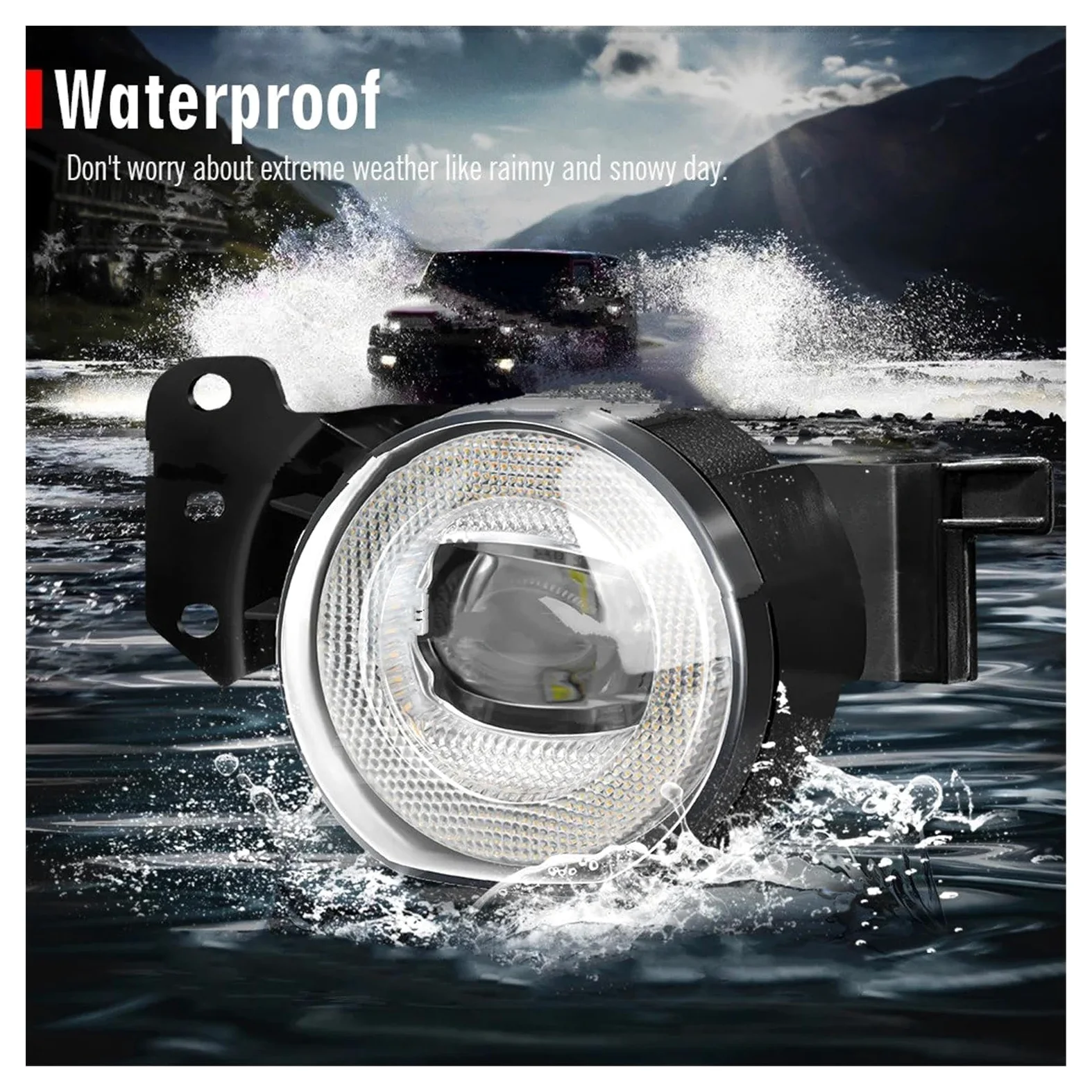 Faro Antiniebla E46 E60 E63 E90 525i 530i 545i 550i 323i 325i Canbus Lámpara LED Antiniebla Circulación Diurna 9006 2 X Luz Ojo Ángel DRL(Blanco)