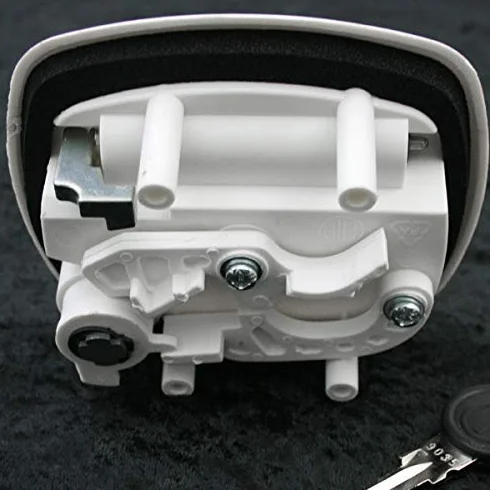 Cerradura de puerta de cierre automático para caravana, casa rodante, FF-System blanco FAP