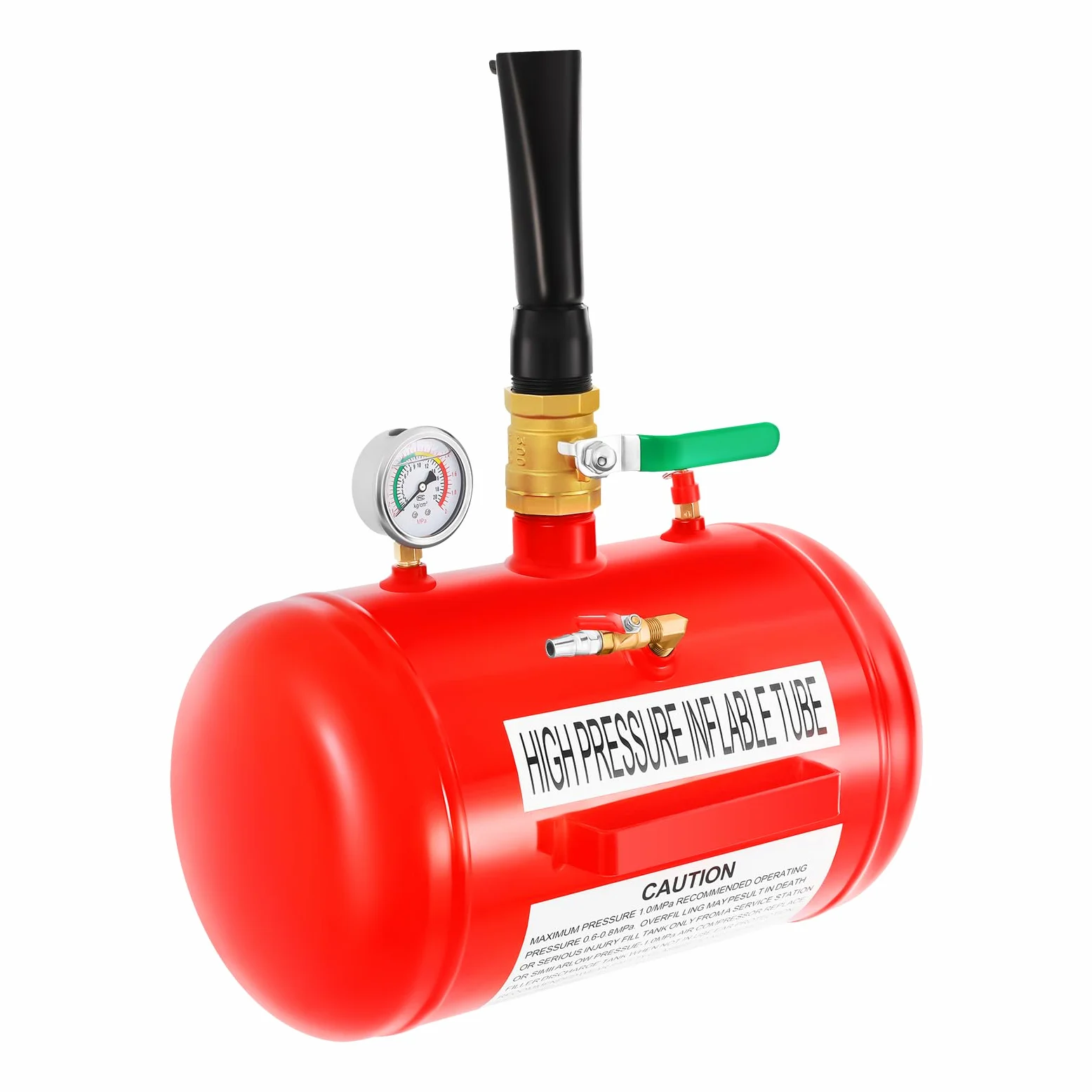 Impulsor de neumáticos, 20 L, depósito de aire portátil, 6-8 bar, inflador de neumáticos, con manómetro, depósito de aire comprimido, kit de inflador de presión para talleres de automóviles