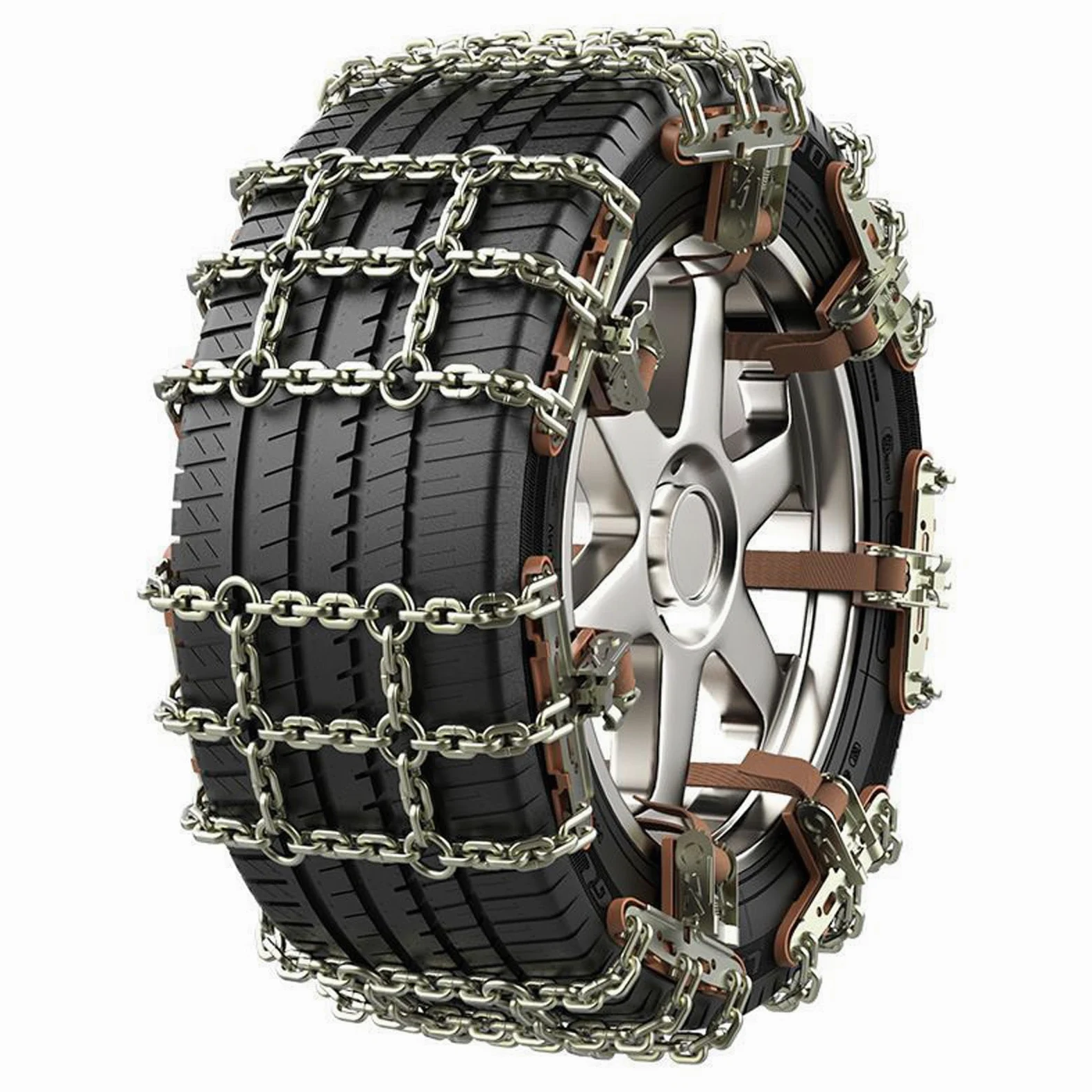1/2 Pcs Cadenas Coche Nieve Cadenas de Nieve para Coche Universal Reusable Anti Snow Chains Instalación Rápida y Fácil Montaje Rápido Cadenas Nieve para la Mayoría de Automóvil SUV