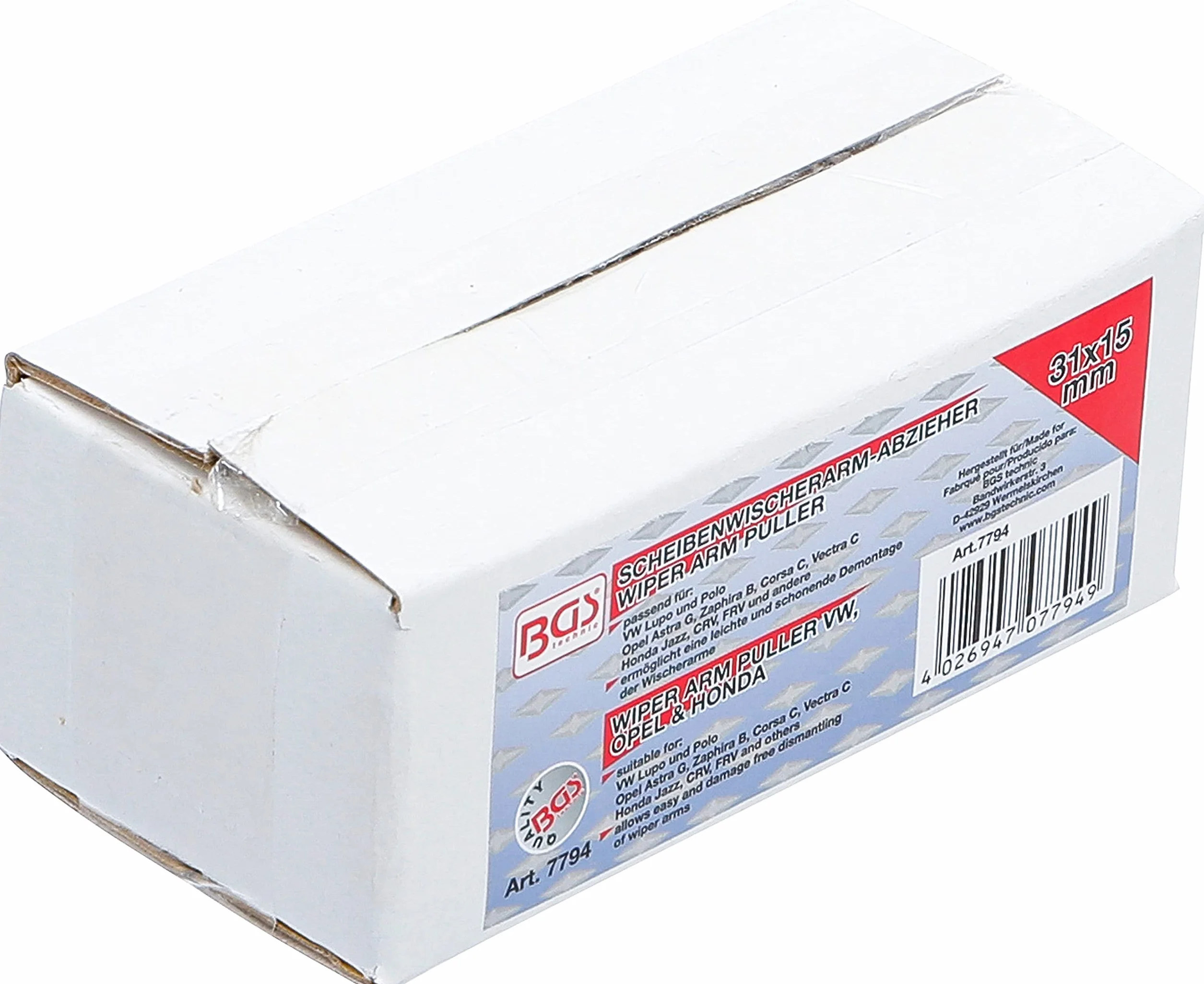 BGS 7794 | Extractor del brazo del limpiaparabrisas | para Honda, Opel, VW