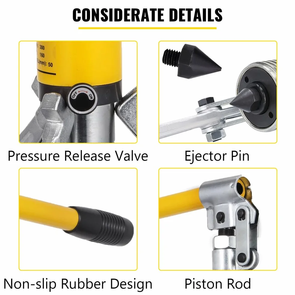 VEVOR Separador de Extractor, 100-300 mm Extractor de Engranajes Hidráulico, 15 T Separador de Cubo de Cojinete de Extractor Hidráulico con Mango, Kit de Extractor de Engranajes para Tirar Cubos