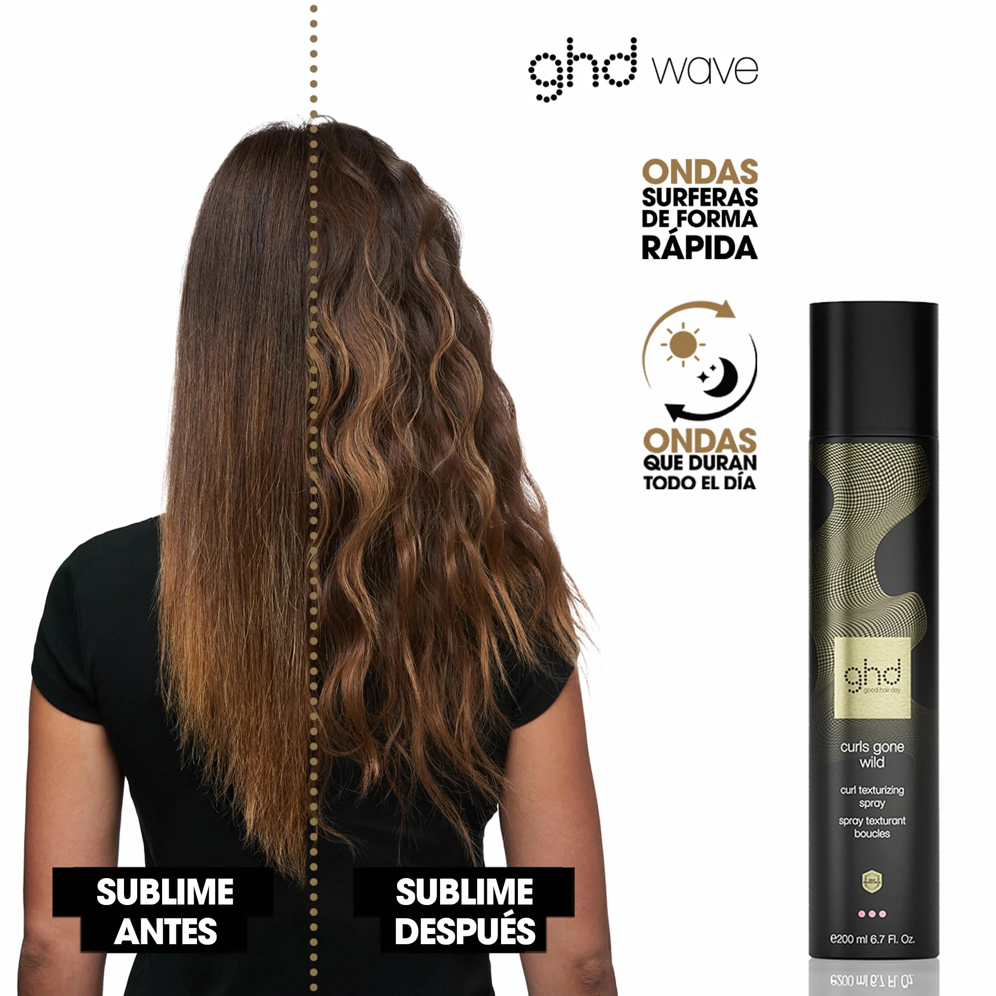 ghd Spray Texturizador Ondas y Rizos Volumen Brillo Natural Protección Térmica 200ml