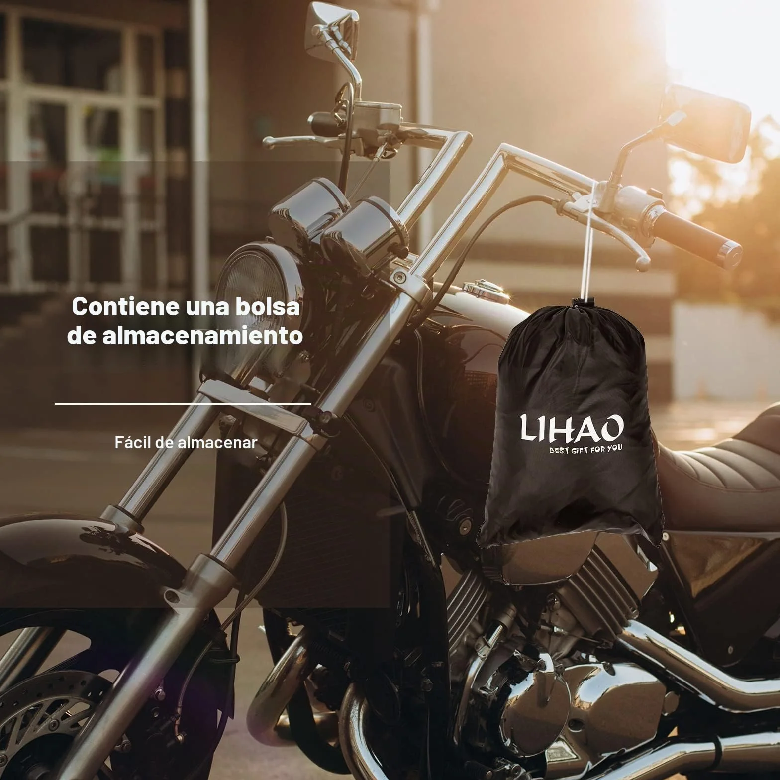 LIHAO Funda Moto 190T Cubierta Impermeable de Motocicleta