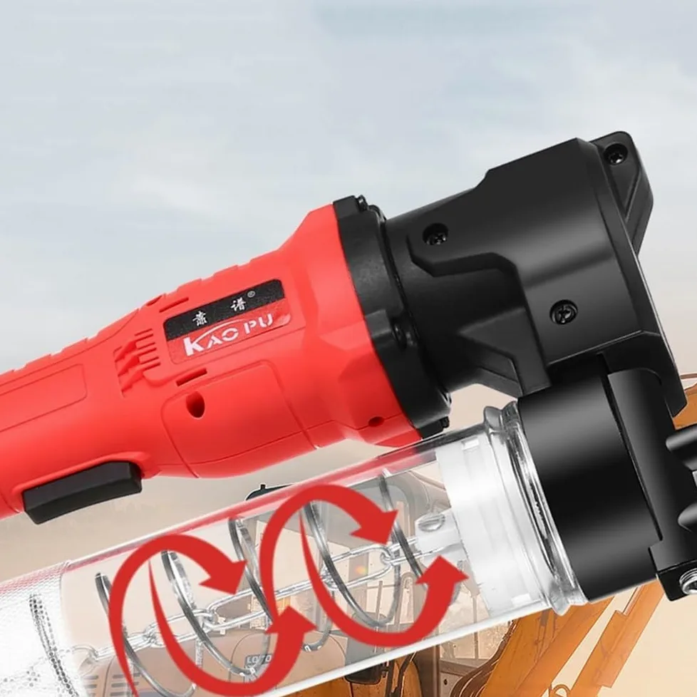 Pistola engrasadora eléctrica inalámbrica, pistola engrasadora recargable con batería de litio de 18 V, una carga puede bombear 40 tubos de aceite, for engrasar vehículos o máquinas (Color : 2electri