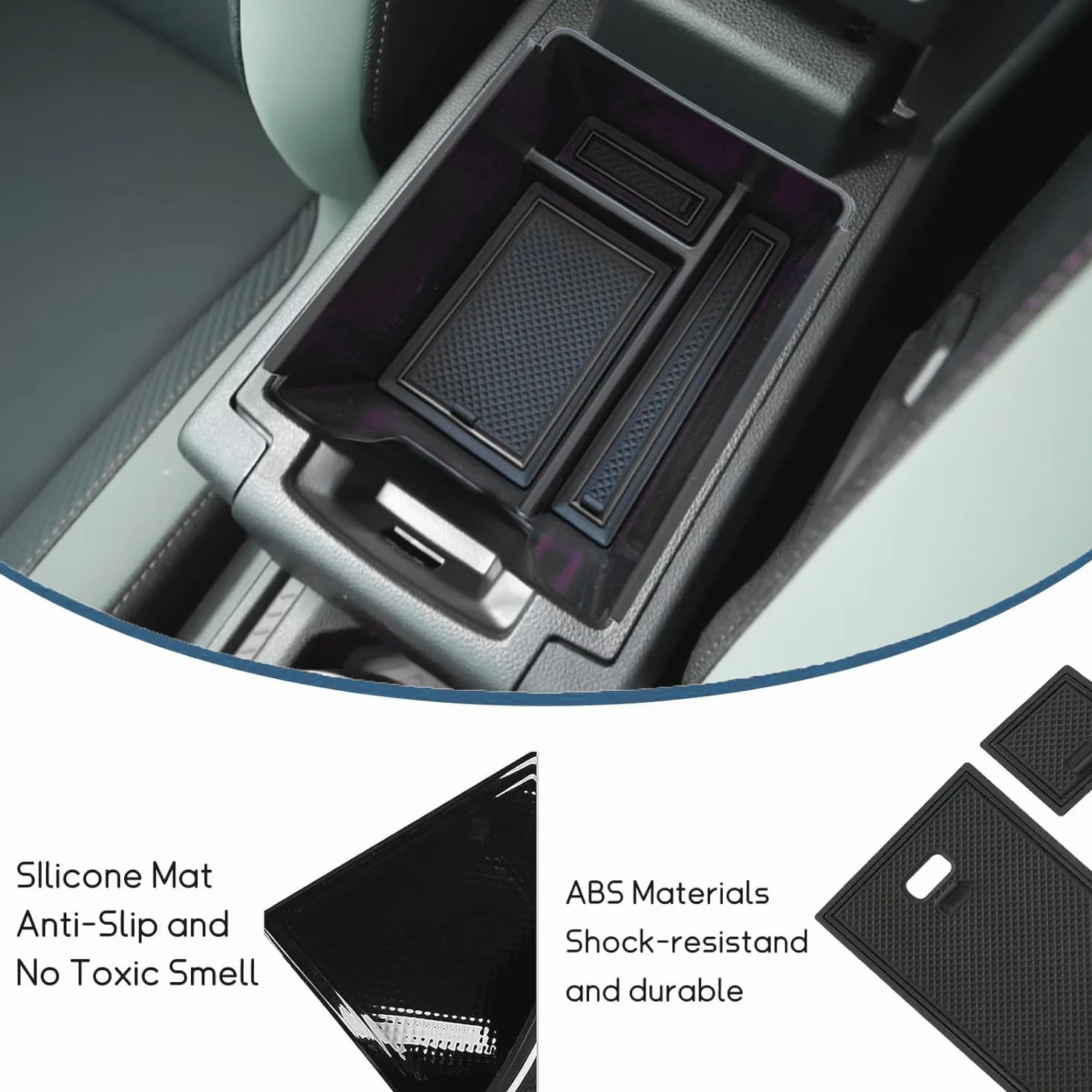 】Duster 3 compartimento de almacenamiento para consola central para Dacia Duster 3 2024-2025 2026 accesorios reposabrazos caja de almacenamiento organizador (sin freno de mano, negro)