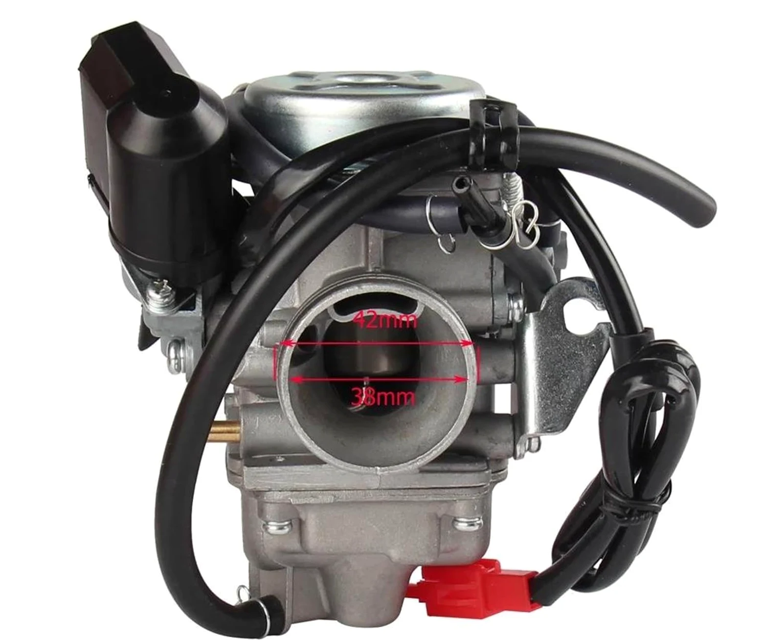 Carburador Del Motor PD24J Para ATV Go Kart Scooter 125cc PD24J Piezas Motocicleta Carburador 24 MM Para GY6 Con Colector Admisión 125cc 150cc Carb Carburetor (Size : SET)