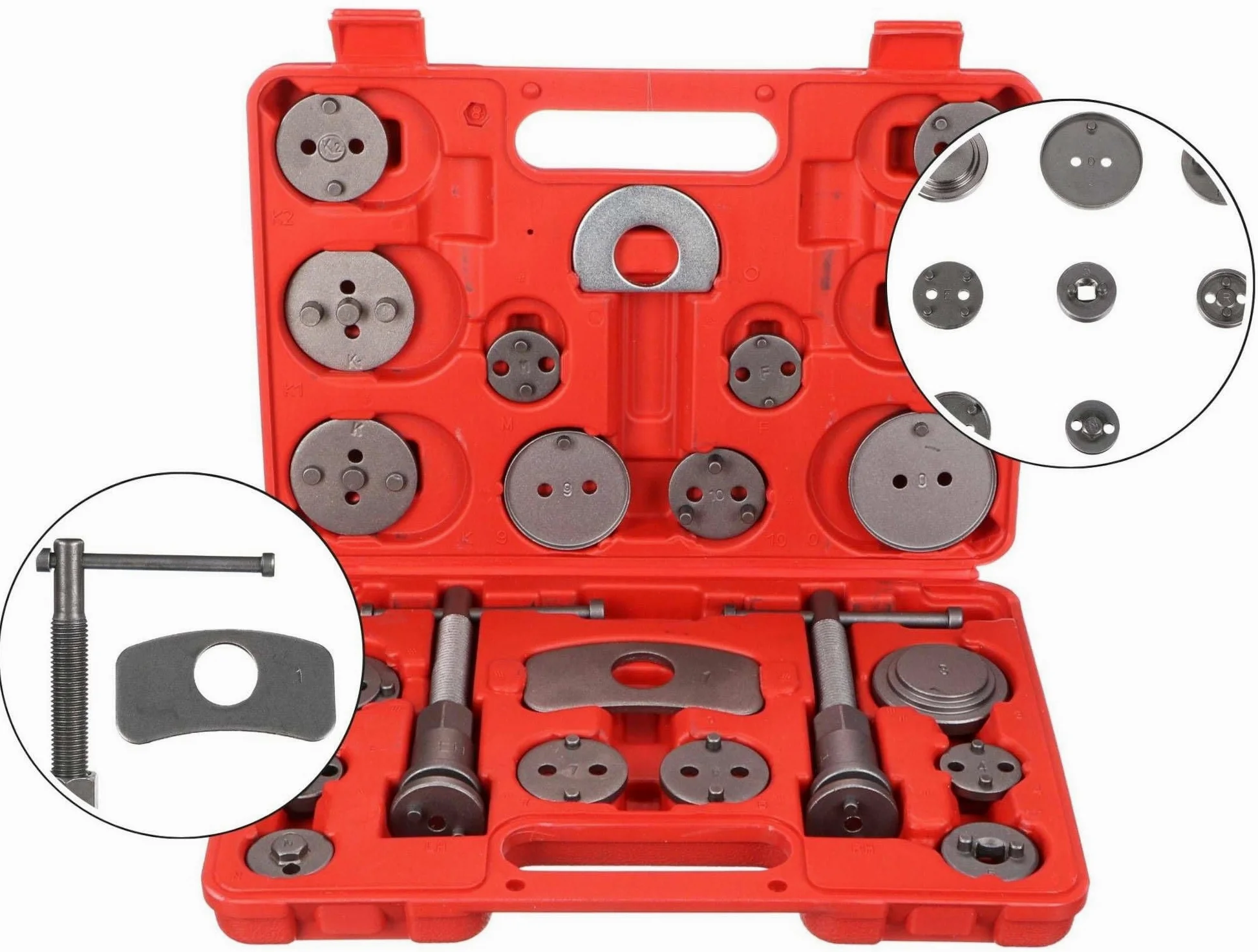 Mechanic Brake Set 22 | Juego de reposicionador de pistones de Freno 22 pzs | Reposicionar el pistón de Freno al Cambiar los Discos | Las Zapatas o Las Pastillas de Freno