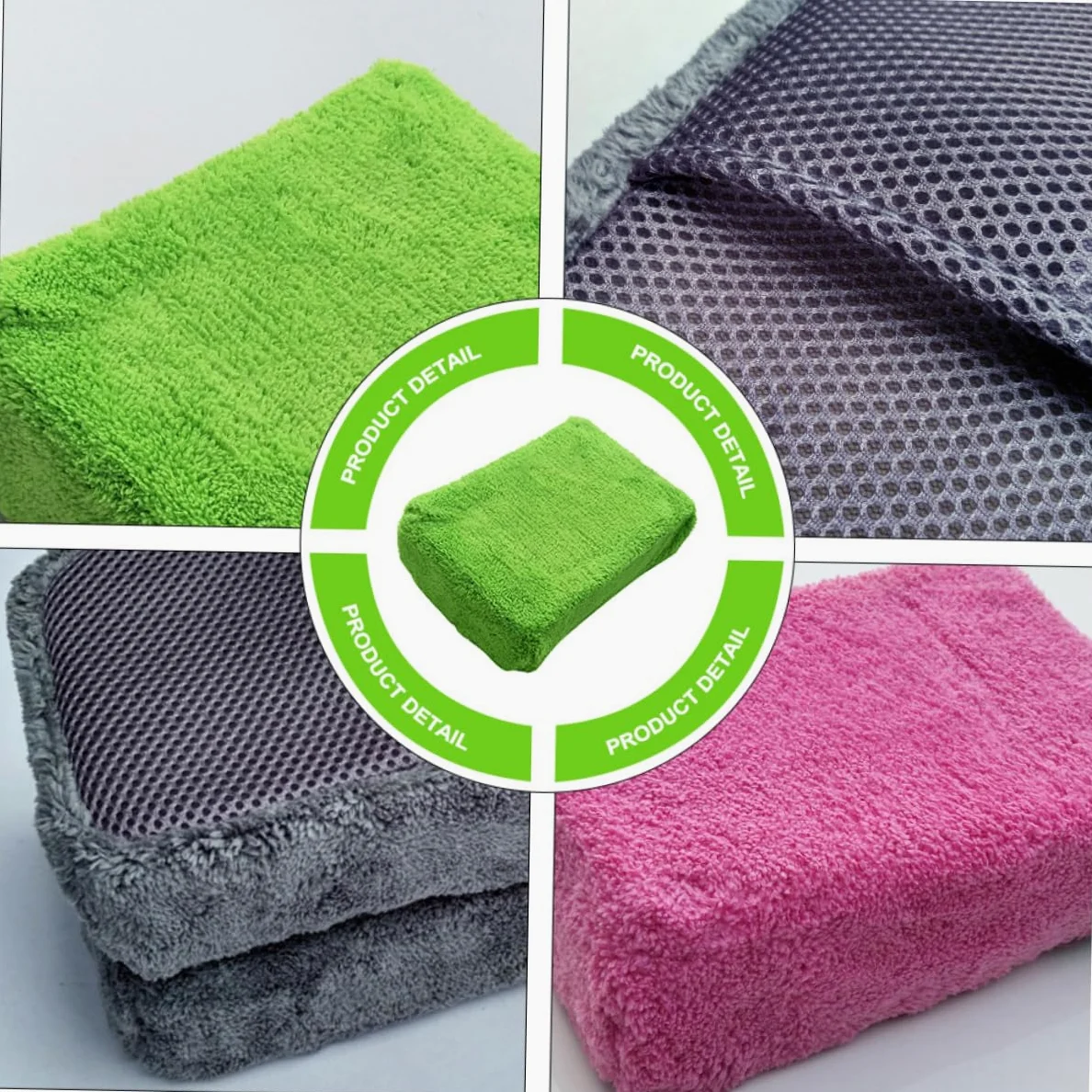 4piezas Guantes De Lavado De Absorbentes para Coche De Esponjas De Limpieza De Alta Limpieza De Automóviles Motos y Secado Rápido Rayones
