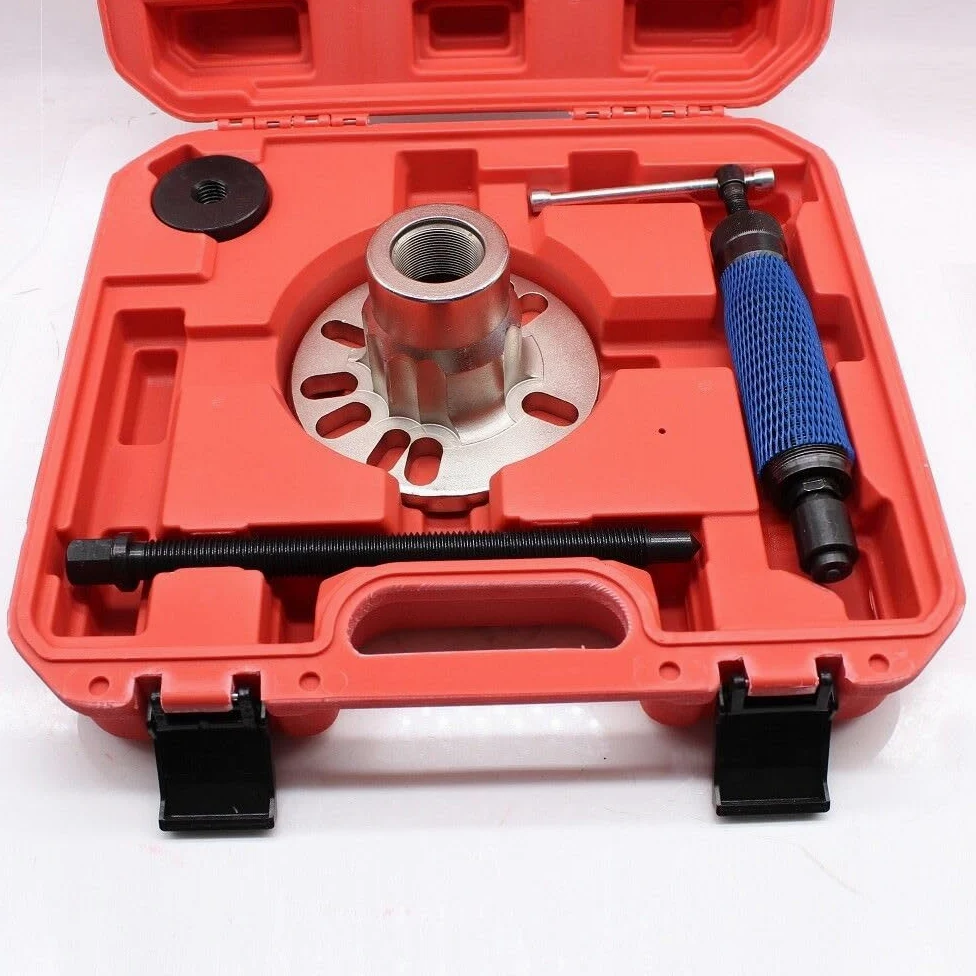 10T Integral-Unit Extractor hidráulico | Extractor de bujes de rueda integrado, 3 mordazas, polea hidráulica, extractor de engranajes, bujes y rodamientos de 96 – 125 mm
