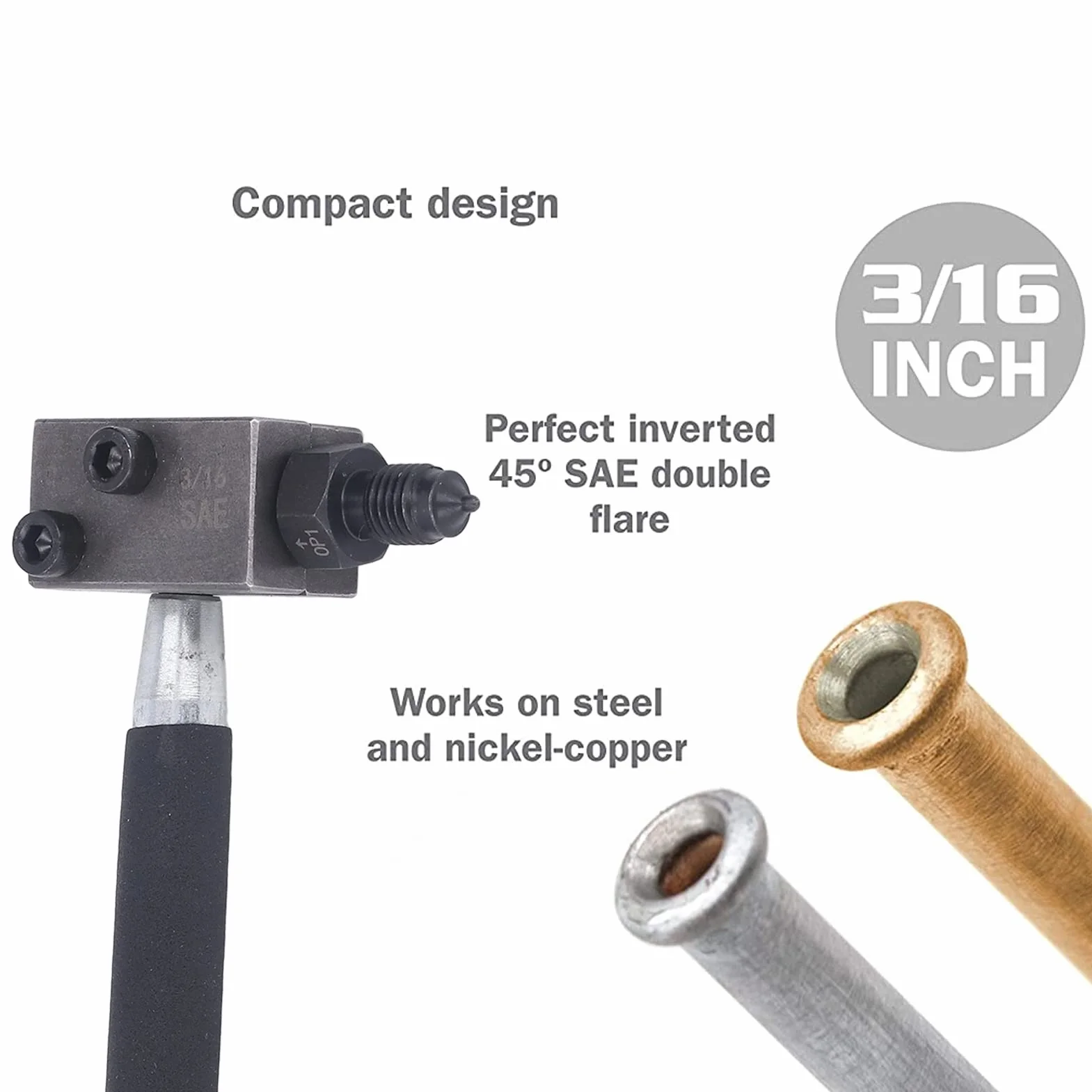 Herramienta De Abocardado De Línea De Freno VOBOR, Herramienta De Abocardado Doble De Tubo De Línea De Freno De 3/16 Pulgadas, SAE De 45 Grados Para Tubos De Cobre De Níquel De Acero Automotriz