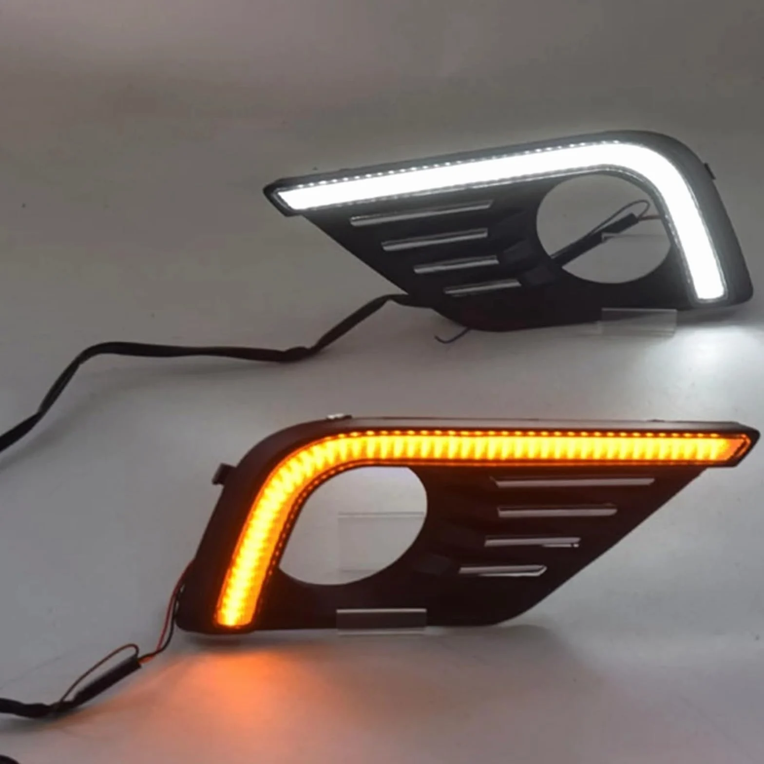 Luz Niebla Delantera para Nissan para Altima para Teana 2017-2018 Luces Diurnas LED DRL Ámbar Y Blancas con Luz De Señal De Giro Faro Antiniebla Delantero
