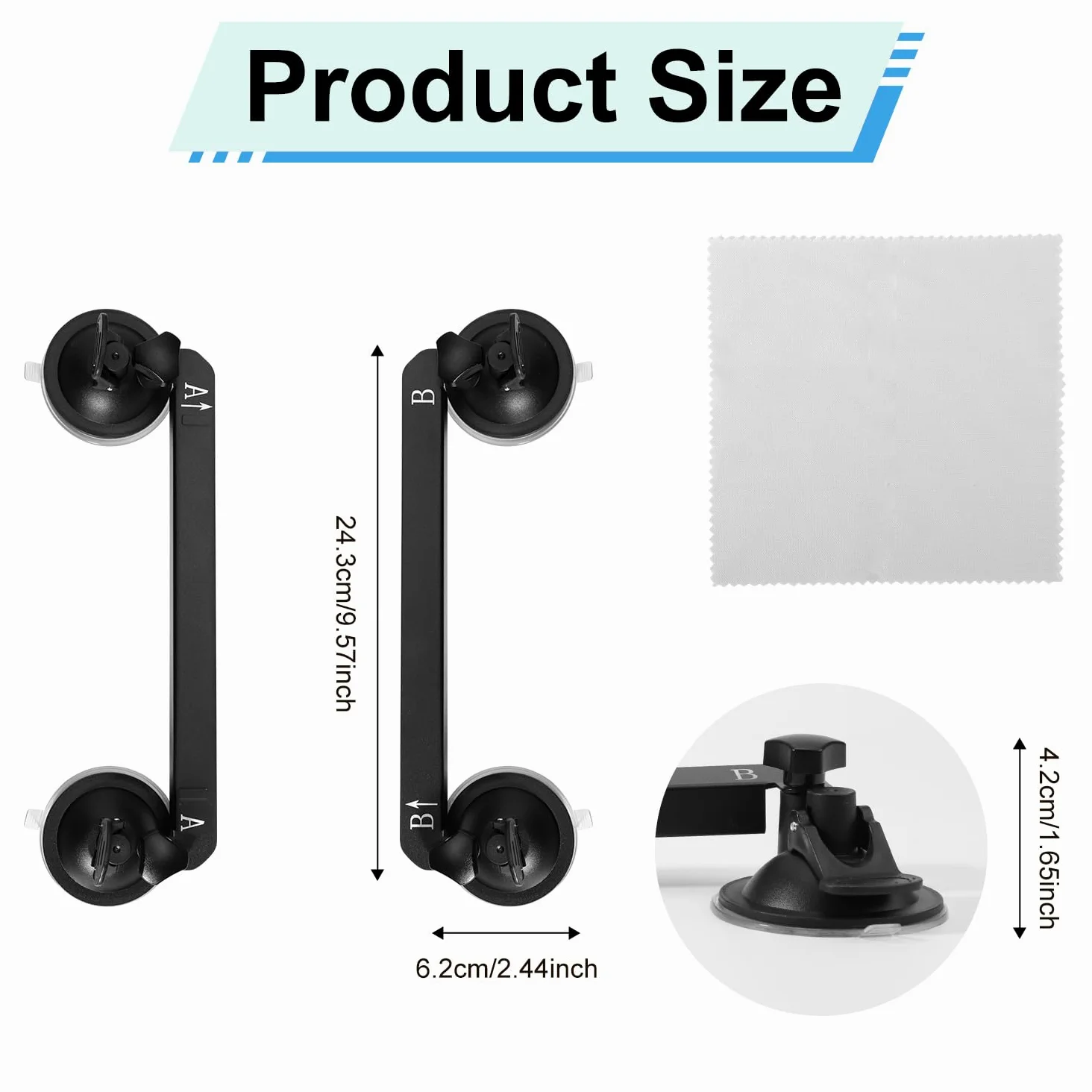 Lyreh Soporte de Ventosa Compatible con Starlink Mini, Soporte para Techo Corredizo para Coche Potente Kit de Montaje con Ventosas para Coche Kit de Montaje para Ventanas y Techos Corredizos