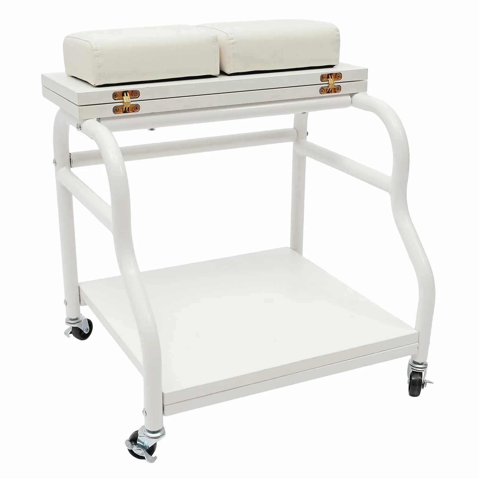 Carrito para baño de pies con 4 ruedas universales, tapa plegable, pedicura accesorio salón