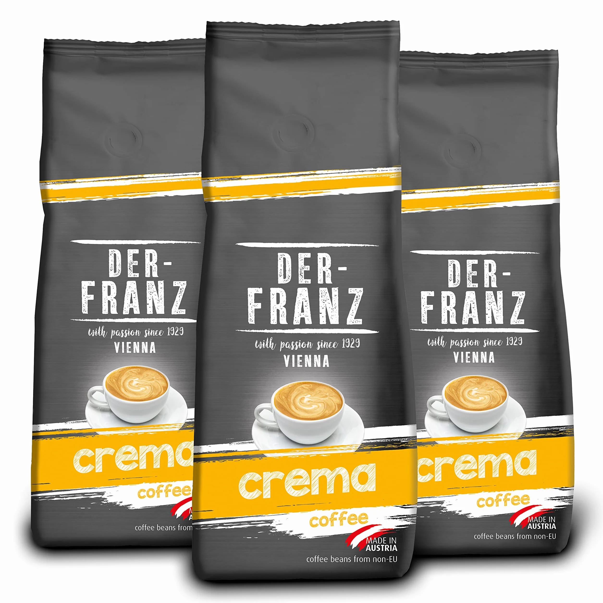 Der-Franz Crema Café granos enteros 3 x 500 g
