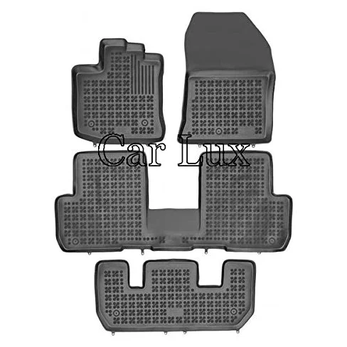 Car Lux AR05619 - Alfombras Alfombrillas de goma a medida tipo cubeta 3D con borde alto parav Lodgy desde 2012-