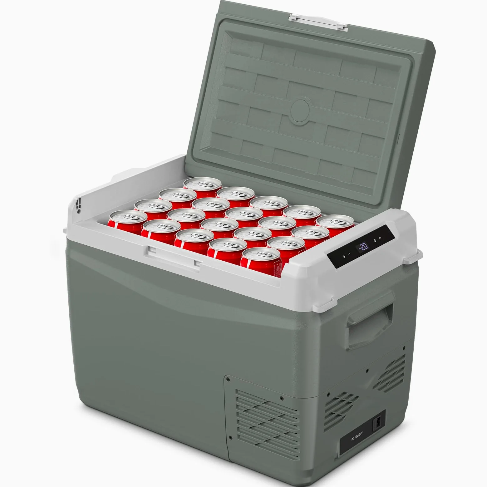 Alpicool 37L Portátil Coche Frigoríficos,2026 de GC40 Nevera Portátil Eléctrica 12/24V DC 100~240 V AC,Refrigerador de Coche para Camping,Hogar,Automóvil,20°C a -20°C, Bandeja de Hielo Incluida