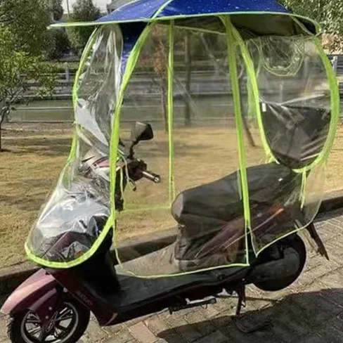 Paraguas de movilidad para scooter, totalmente impermeable, escudo protector universal plegable para scooters y motocicletas