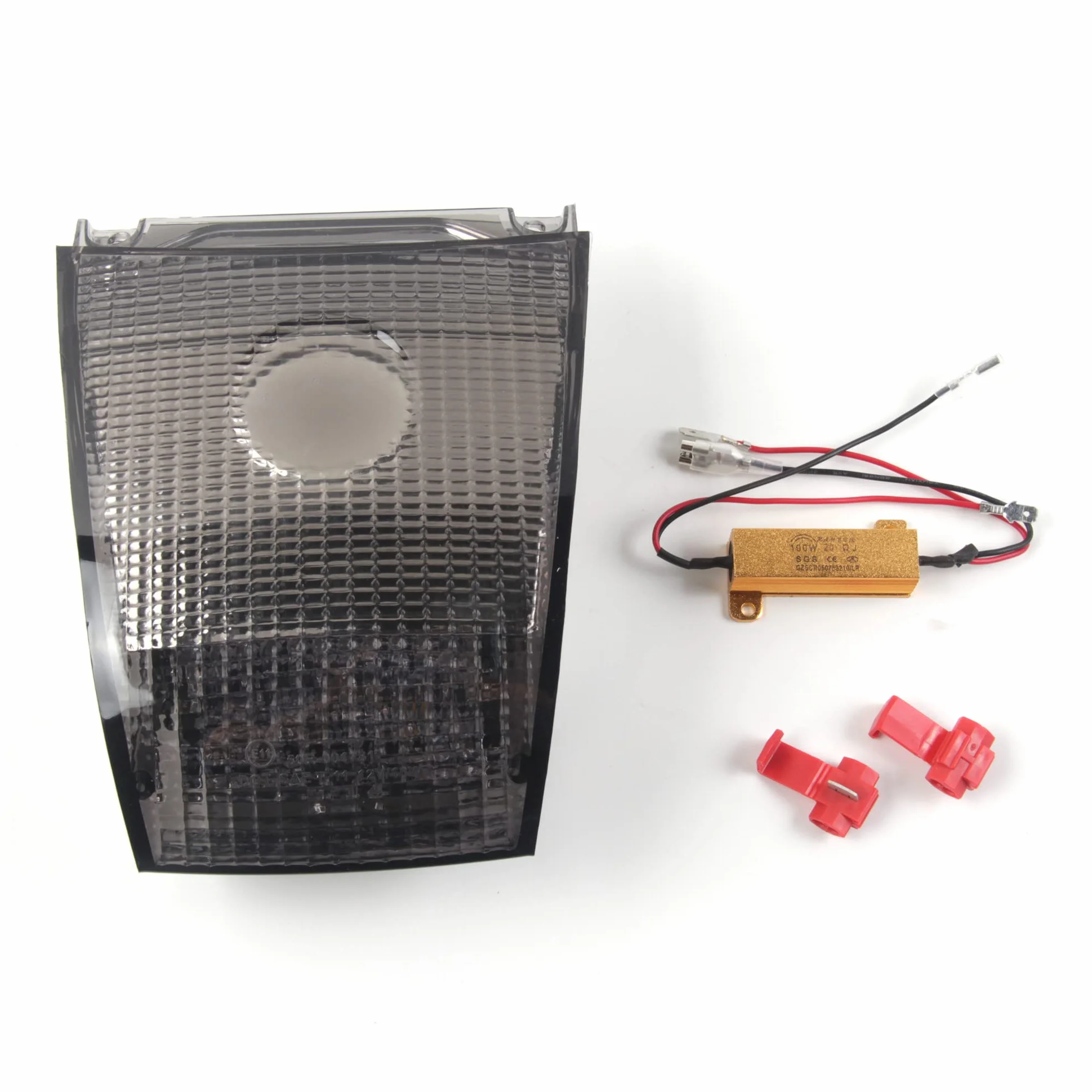 E-MARK - Luz trasera para BMW K1200GT / K1200RS / R1150R 1997-2005 Luz trasera de freno de señal de giro integrada accesorios de repuesto para motocicleta lente ahumada 1998 1999 2000 2001 2002 2003