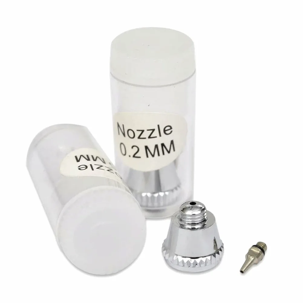 Kit de aerógrafo con boquillas de 0,2 0,3 0,5 mm, pistola pulverizadora para pintura de aire comprimido, vaso de 7 ml, manguera de 1,8 m, adaptador G1 4 a G1 8, pintura corporal para
