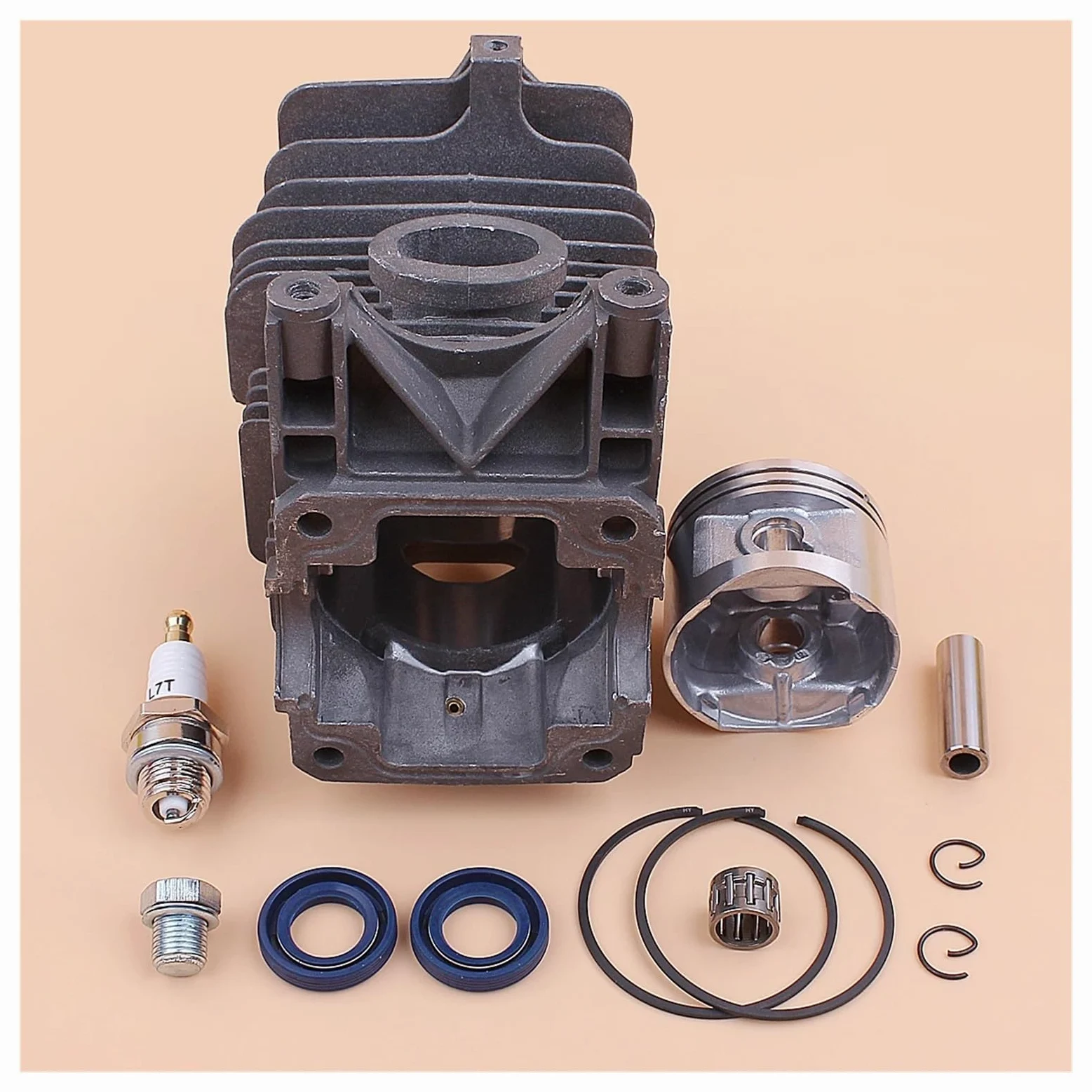 Kit de pistón de Cilindro de 46mm for s-ihl MS270 MS280 MS 270 280, tapón de válvula de descompresión, Sello de Aceite, Pieza de Motosierra