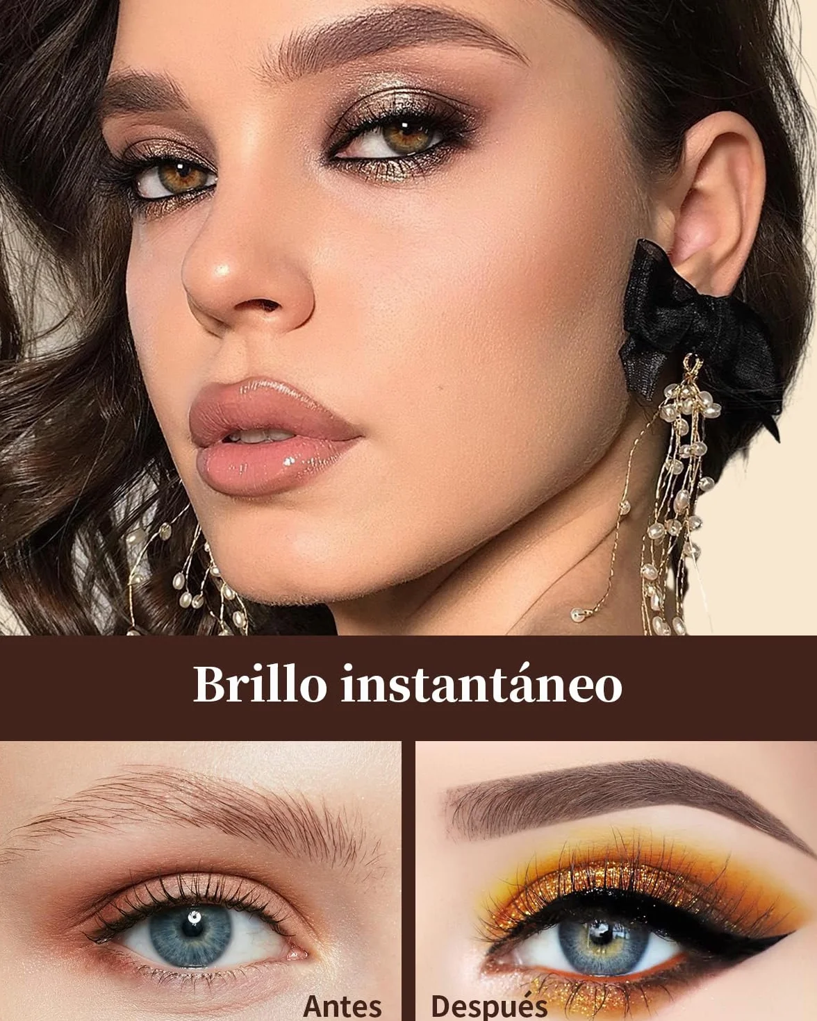 EIGSHOW Cepillo para cejas en ángulo de doble punta, para definir cejas delineador ojos pestañas, Maquillaje de Ojos