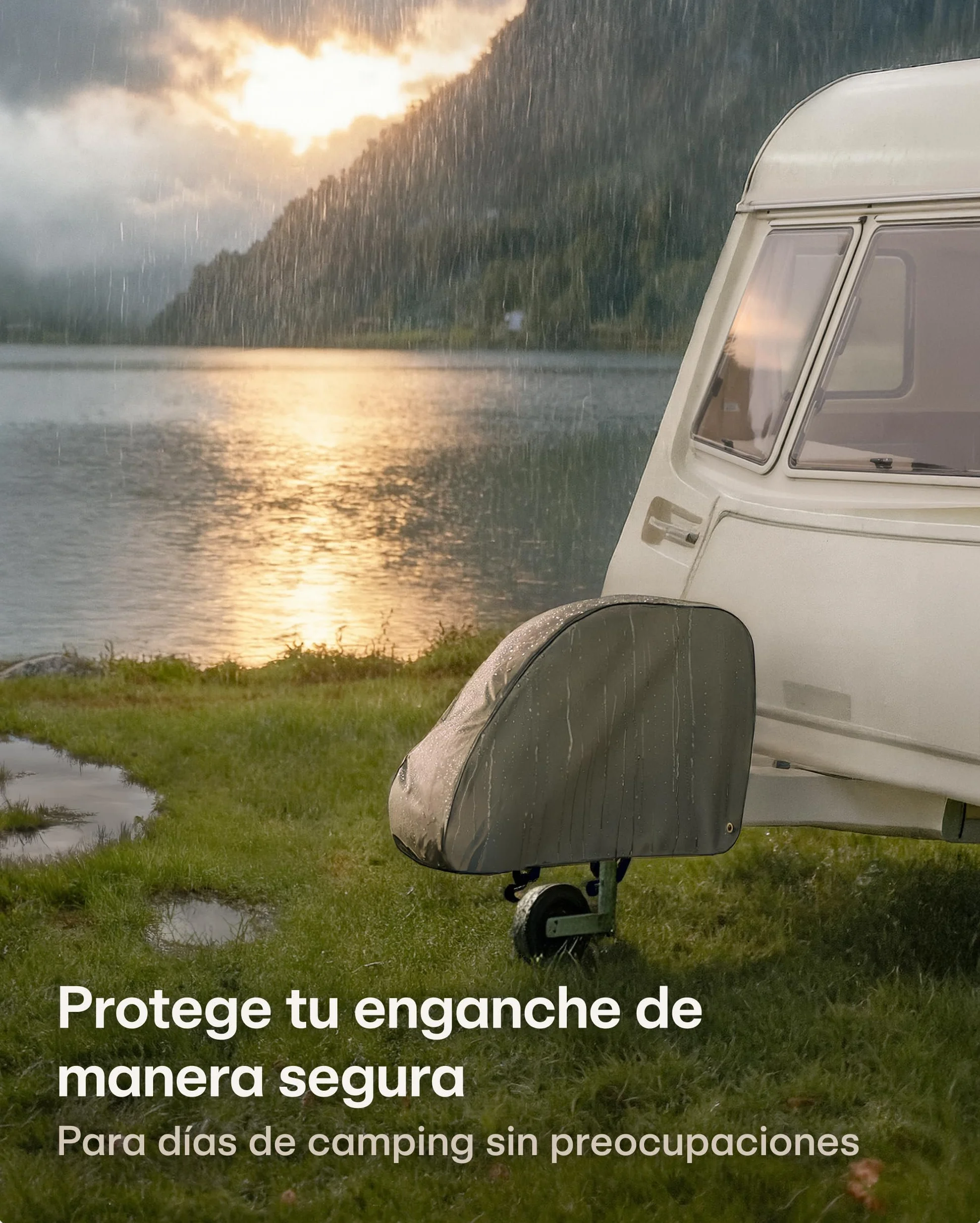 Praknu Funda Lanza Caravana Impermeable – Extra Gruesa – Protección Resistente Todo Clima – PVC Impermeable y Resistente a los Rayos UV