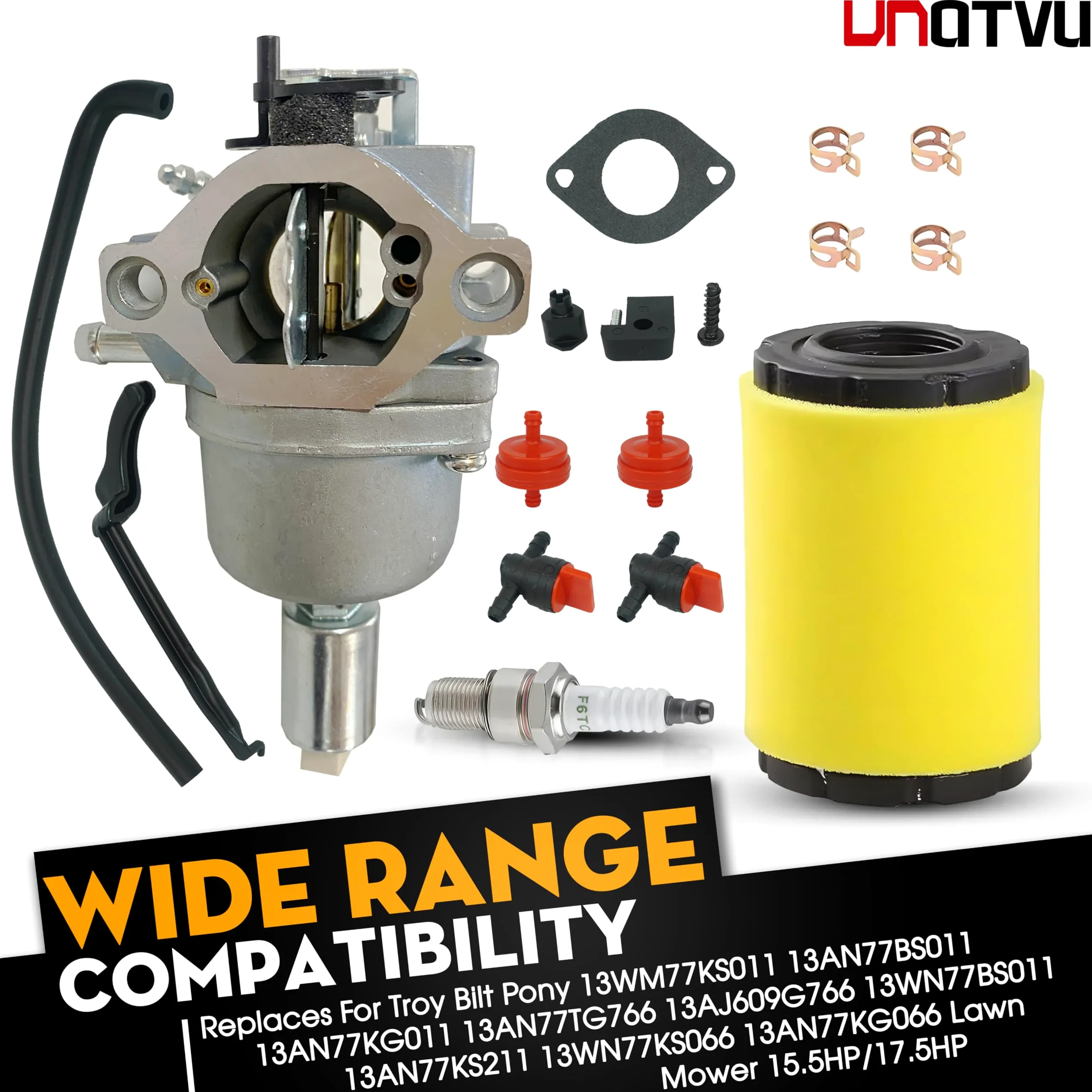 Carburador para Troy Bilt Pony 13WM77KS011 13AN77BS011 13AN77KG011 13AN77TG766 13AJ609G766 13WN77BS011 13AN77KS211 13WN77KSS211 066 1. 3AN77KG066 Cortacésped 15.5HP/17.5HP Briggs Stratton 500cc Motor